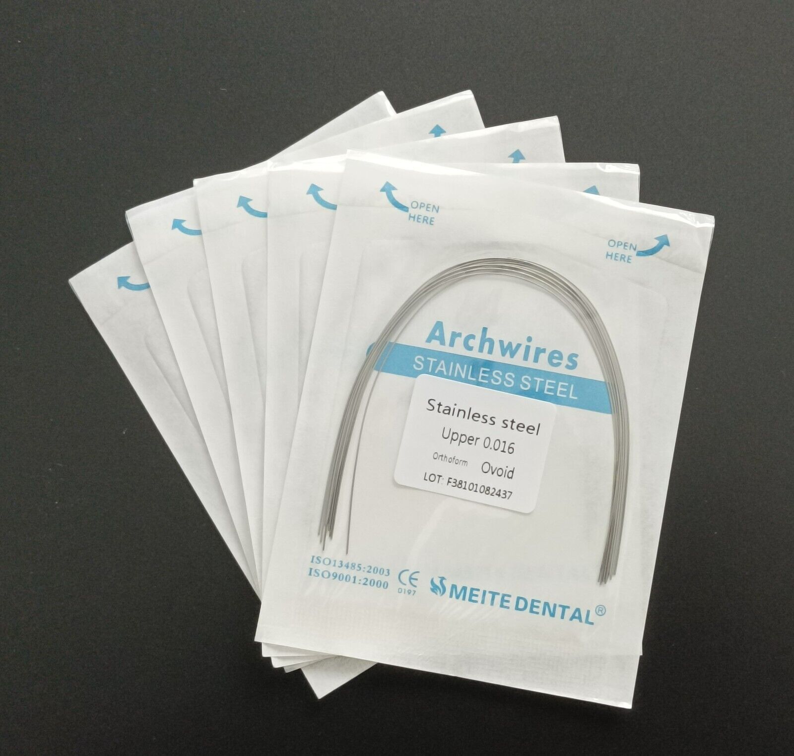 Dental Orthodontic Stainless Steel Arch Wires Round Wire Ovoid/Natural 10pcs/bag