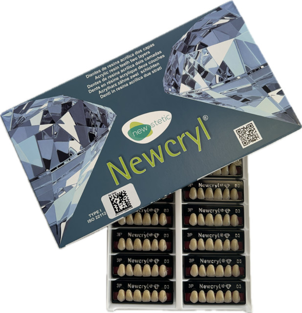 Newcryl Upper Anterior Mould 266 1 x 6 33° Two-Layer False Teeth Multi-Shade