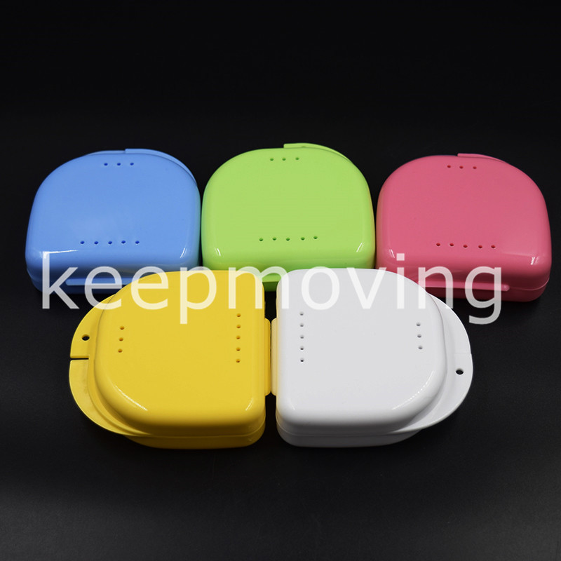 Dental Orthodontic Retainer Denture Storage Box Case Mouthguard Container Colors