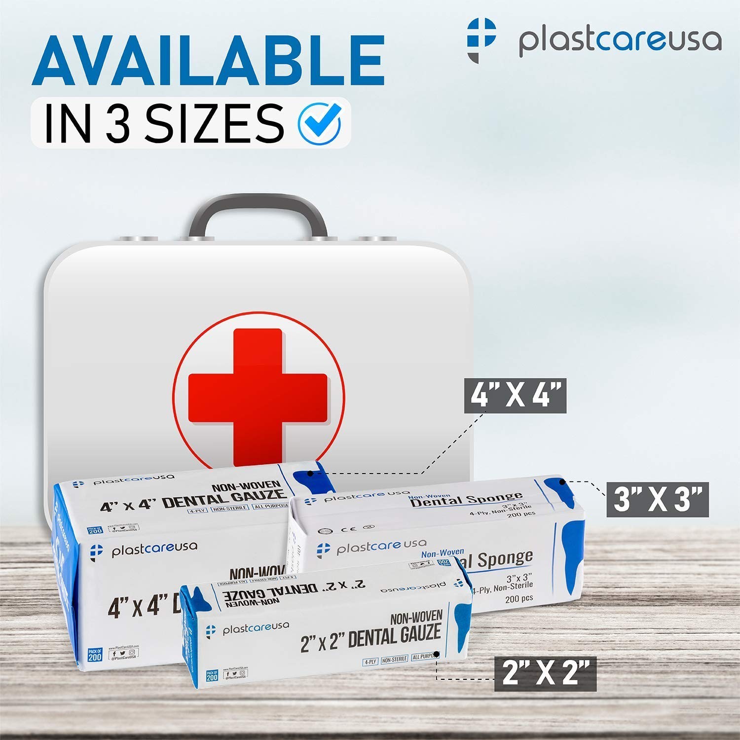 600 Count 3×3 Soft 4-Ply Non Woven Gauze Pads – Non Sterile Dental … Fast Ship