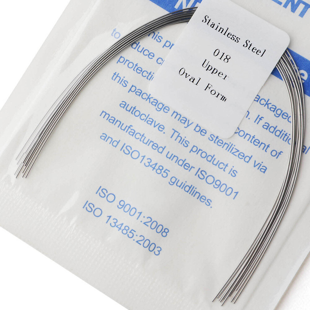 10pcs/Pack Dental Orthodontic Stainless Steel Oval Form Round Arch Wires AZDENT
