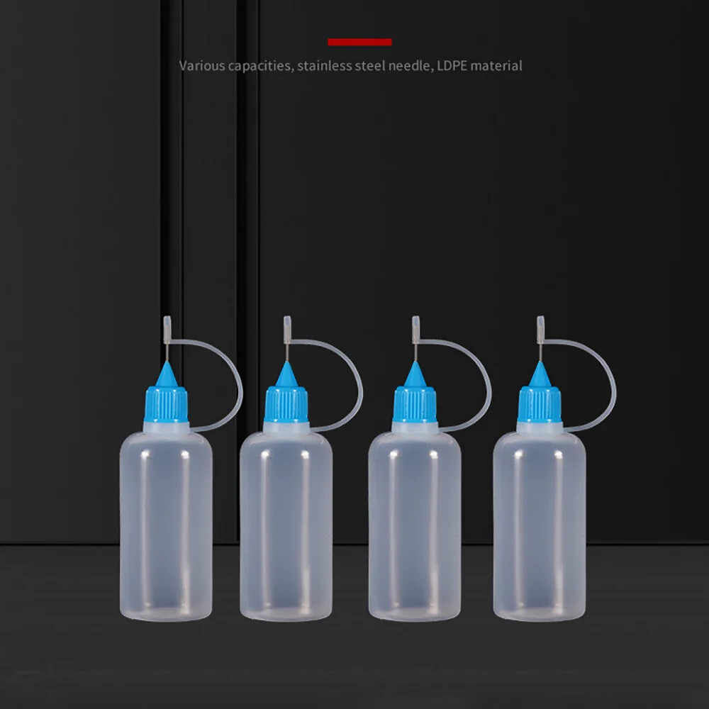 5ml 10ml 15ml 30ml 100ml PE Plastic Squeezable Tip Applicator Bottle Refillable
