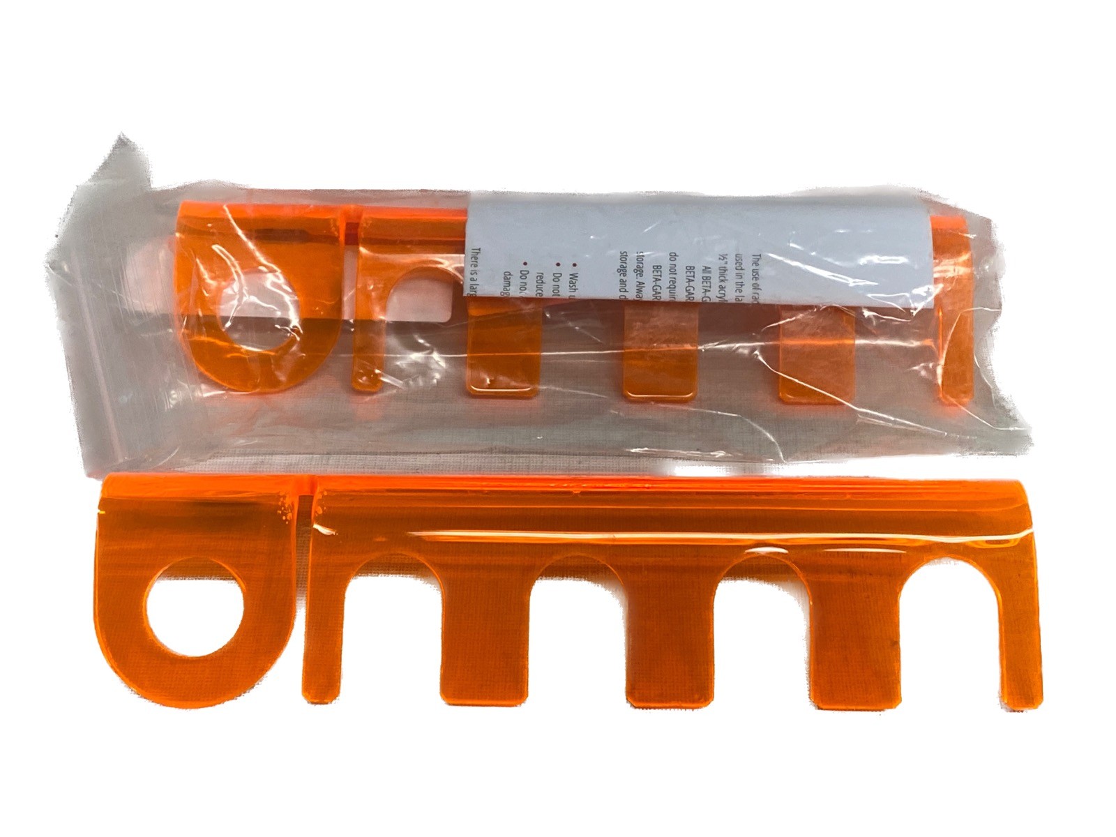 (2) IBI SCIENTIFIC 4-Place Hanging Pipette Stand w/ Filler on Left Side Orange