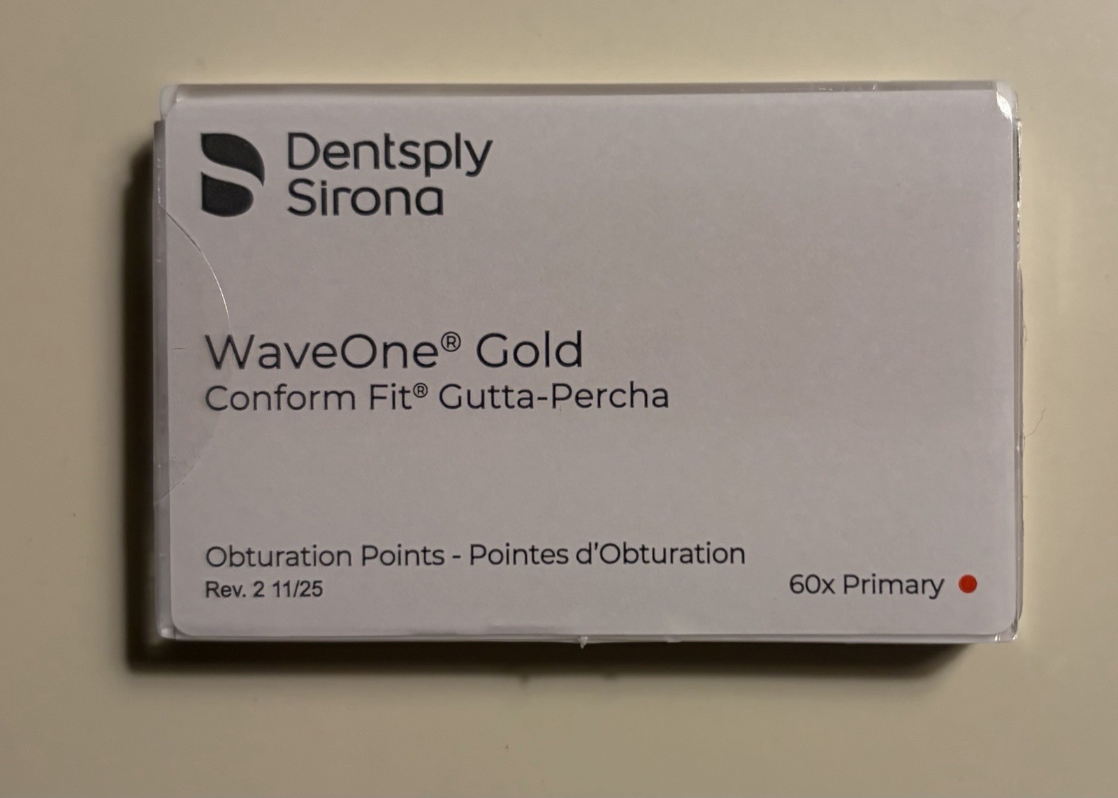 Dentsply Sirona Wave One Gold Conform Fit Gutta-Percha Point 60x Primary Red