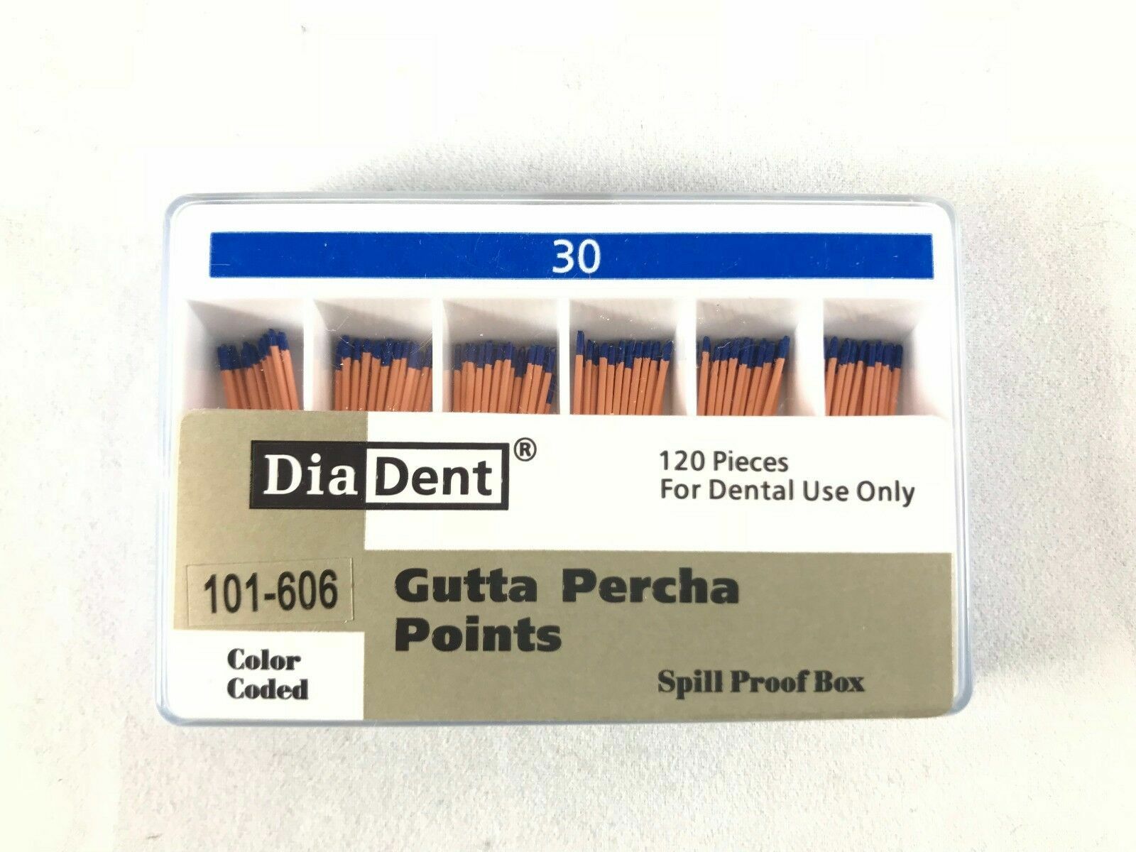 DIADENT Gutta Percha Points Endodontics (240 Pieces) All sizes Spill Proof 2 Box