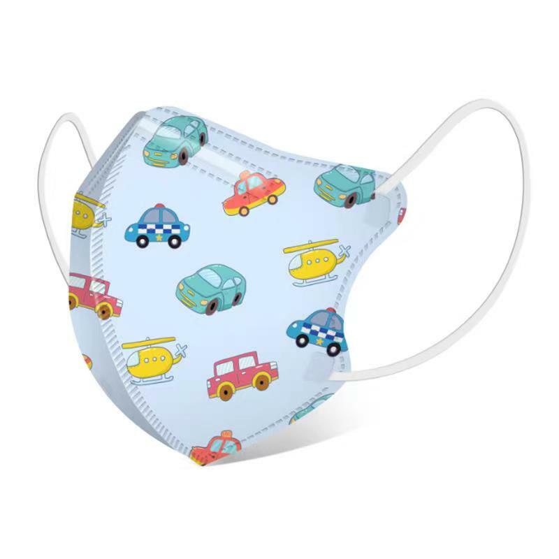 50Pcs Cartoon 3D Kids BFE 95% Protective 4 Layer Face Mask Disposable Respirator
