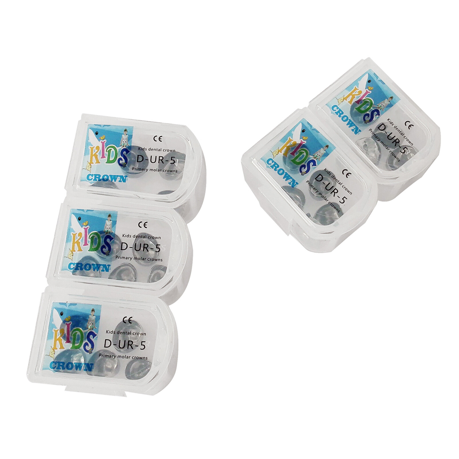 5pcs Dental Kids Primary Molar Crowns Stainless Steel Pediatric crown 48 Sizes