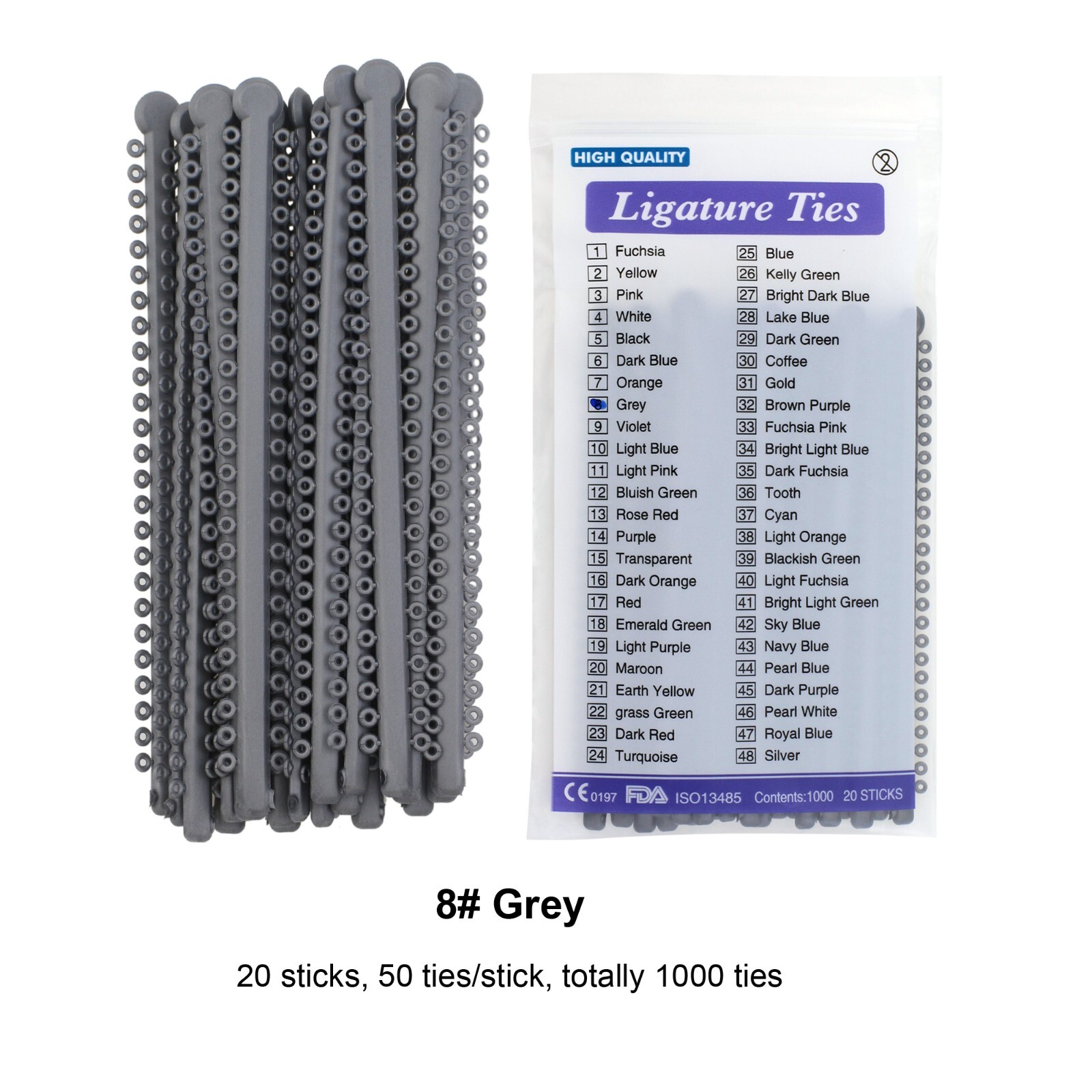 1000pcs Orthodontic Ligature Ties Elastic Ligas Ortodoncia Rubber Bands Brackets
