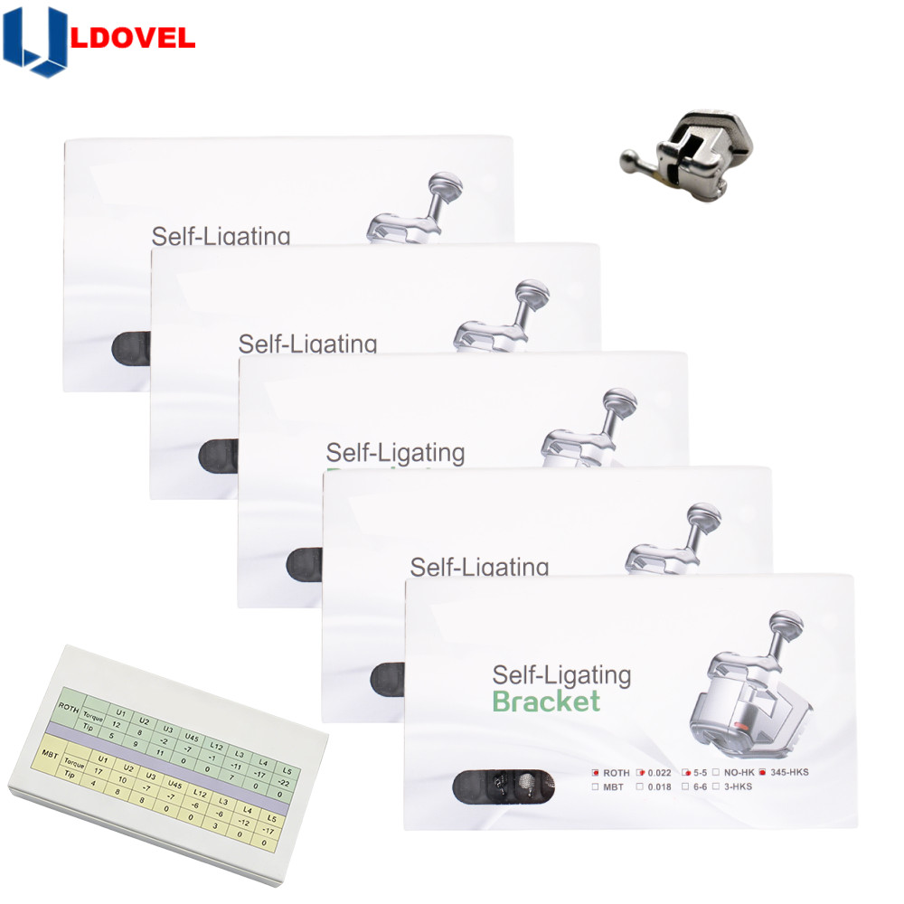 1 box /20pcs Dental Orthodontic Self Ligating Braces Bracket Roth.022 Hooks 345