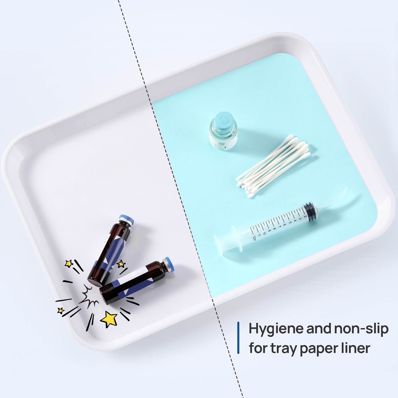 2000Pcs JMU Dental Tray Covers Paper Liners Tattoo Size B 8.5″ x 12.25″ Blue