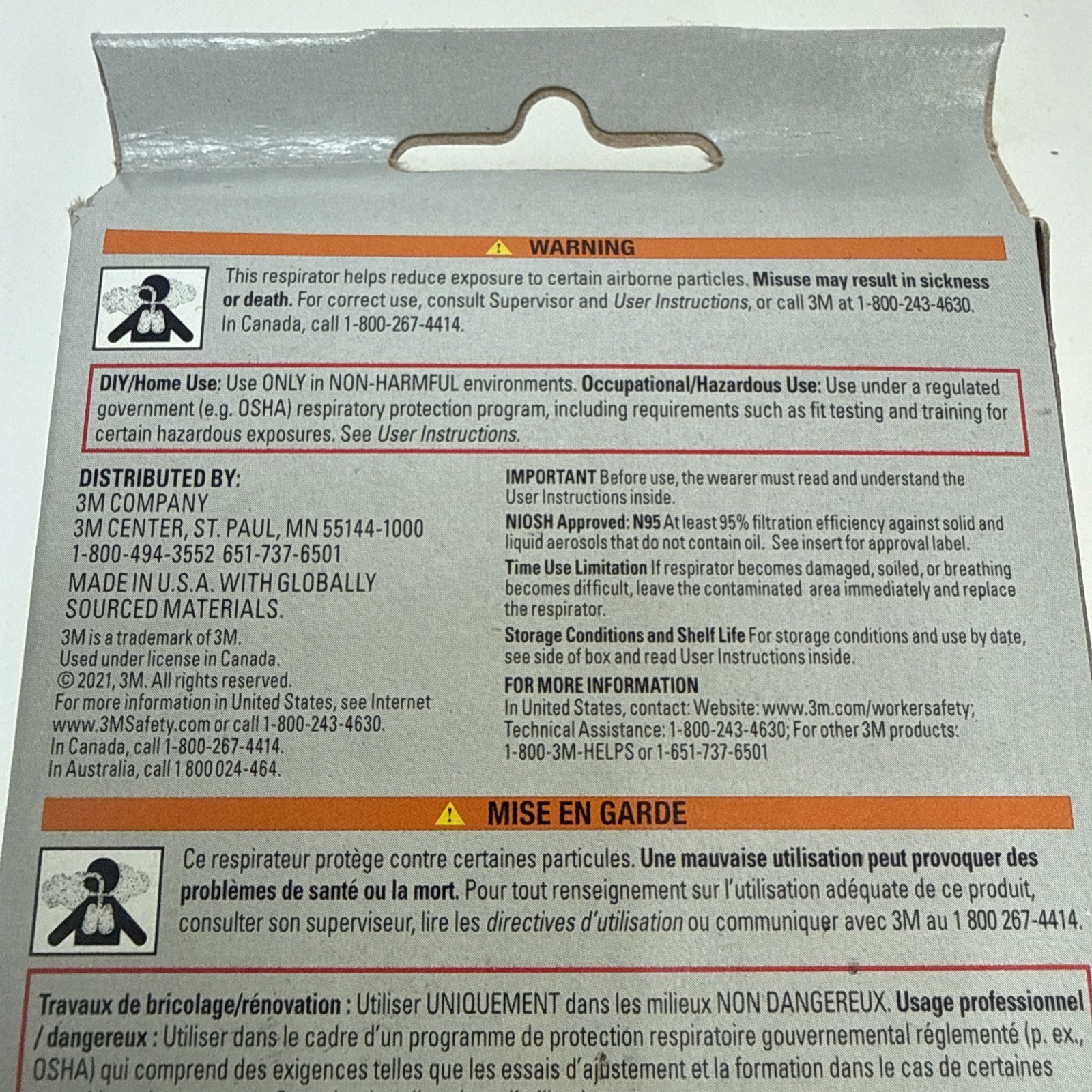 7 Pack 3M Aura Respirator 9205+ N95 Dust Debris Germs Smoke Pollen Masks 3 Count