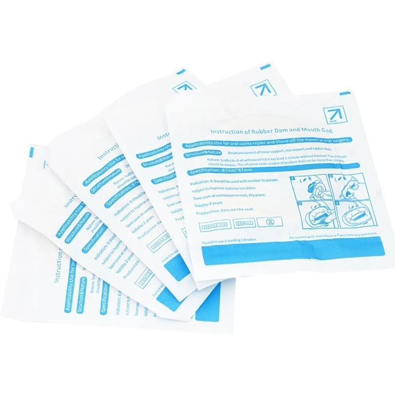 10Pcs Disposable Soft Lip Dental Sterile Rubber Dam Cheek Retractor Mouth Opener