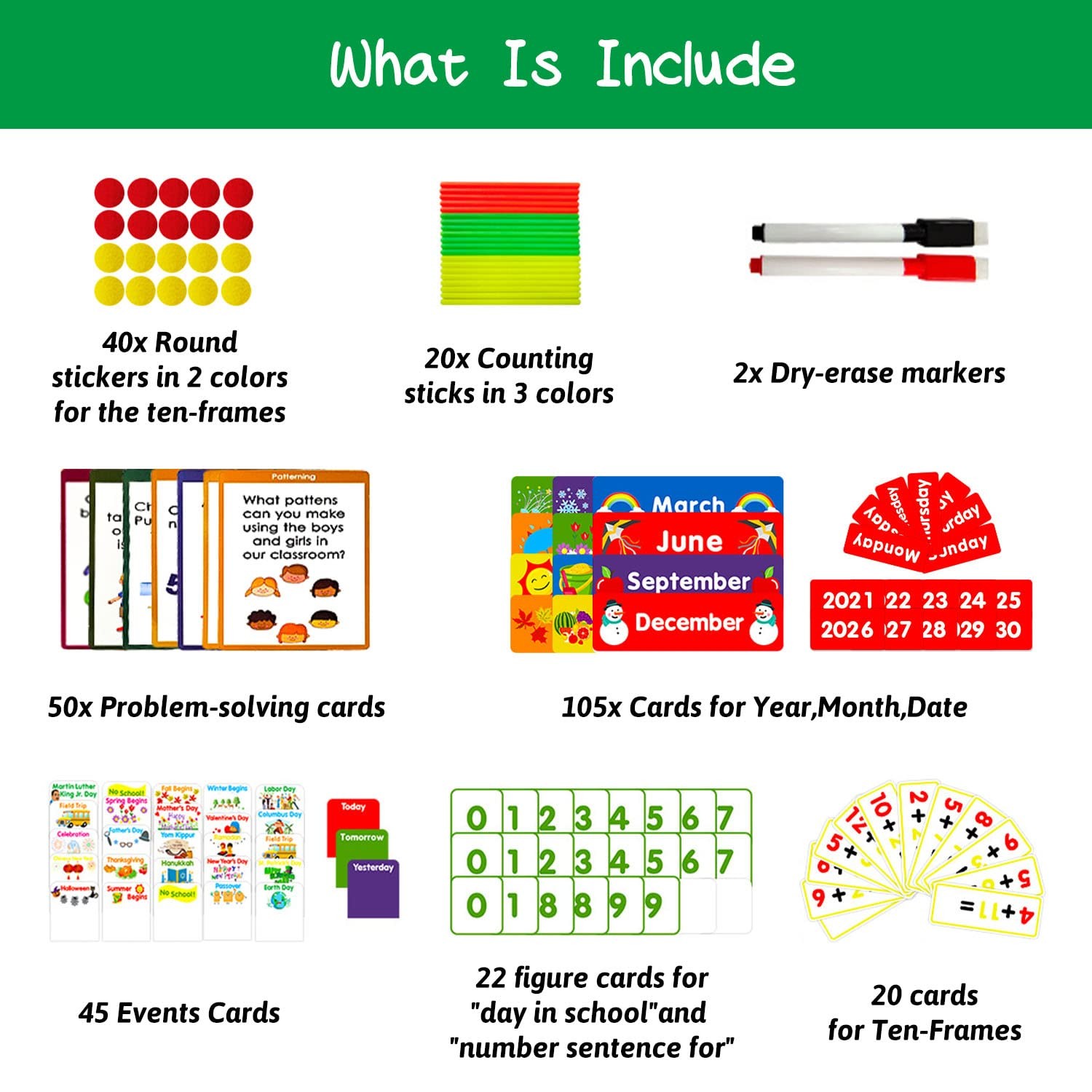Boczif Daily Math Calendar Classroom Pocket Chart Activities Educational Prescho