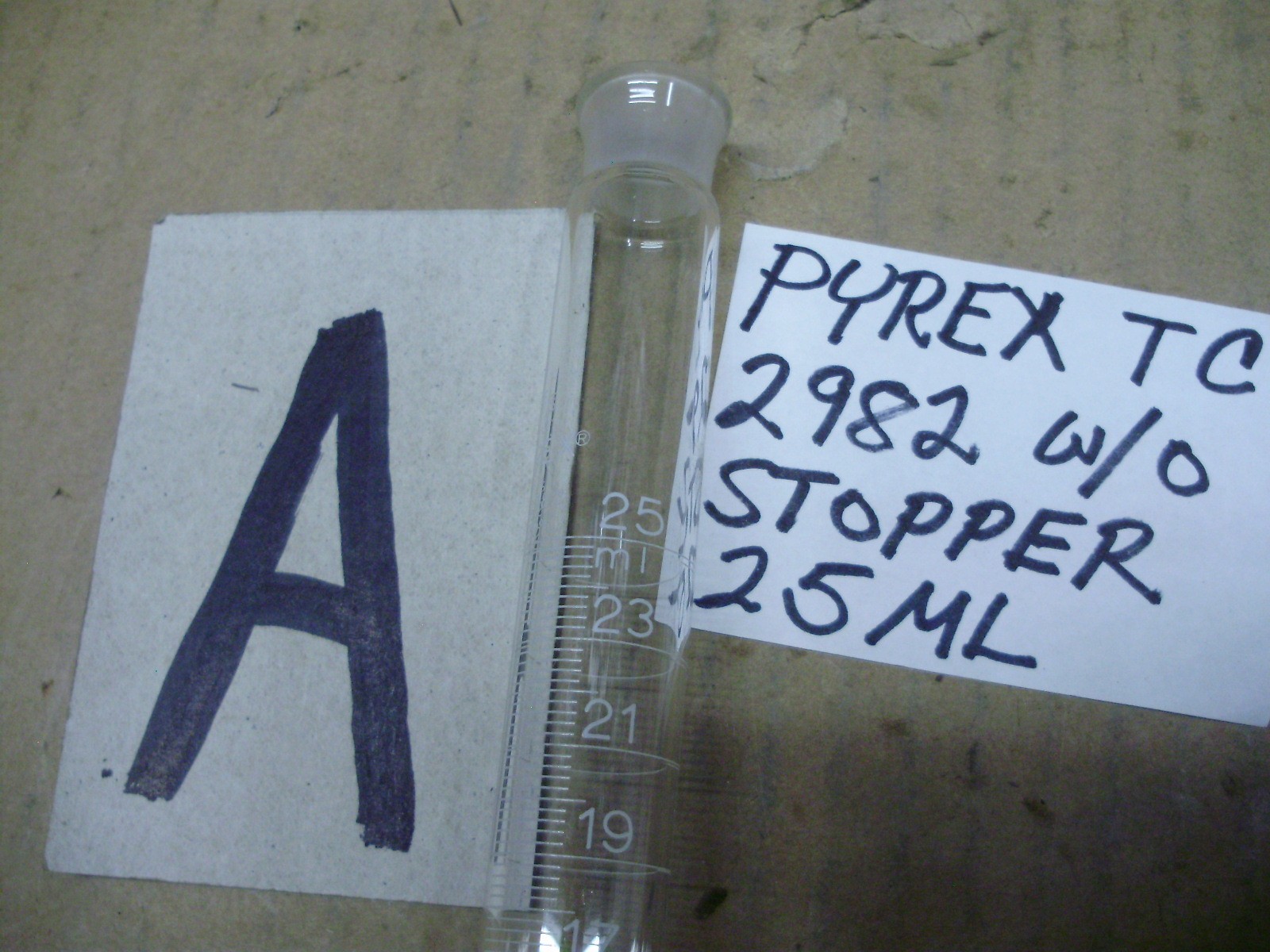 Graduated Glass 25ml Cylinders, Pyrex, Kimax, Unbranded, Sold Separately
