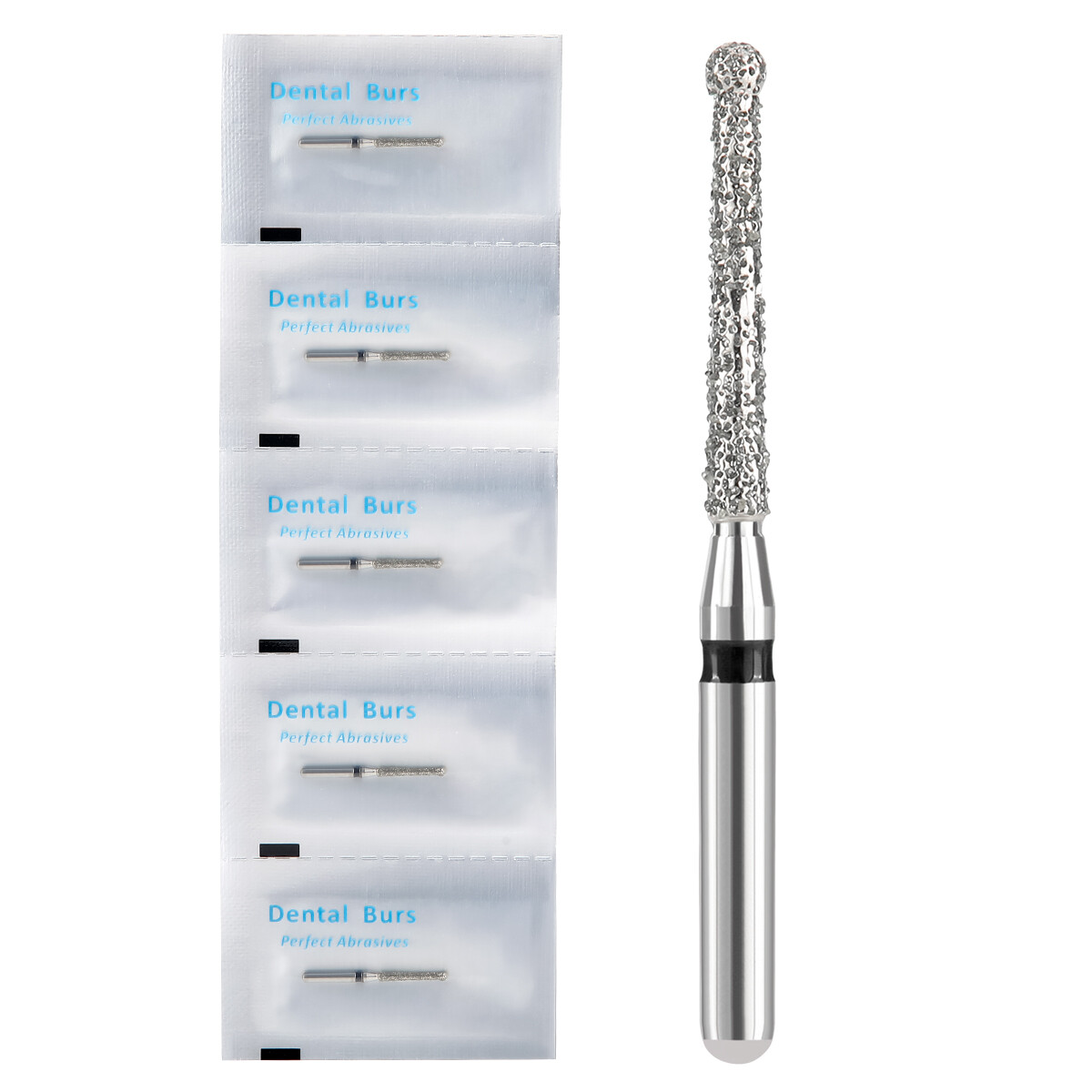 Dental Diamond Burs FG Round End Taper Super Coarse Fine Grit High Speed