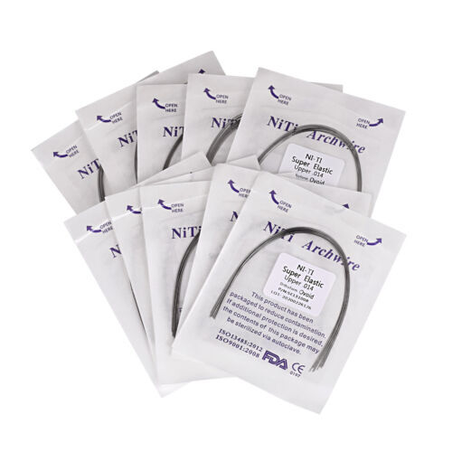 100pcs 10packs Dental Orthodontic Super Elastic Niti Arch Wire Round Ovoid Form