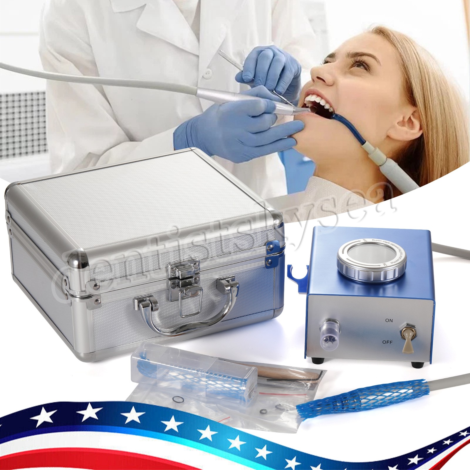 Flow Teeth Polishing Polisher Handpiece Hygiene Jet 2/4 Holes Dental Air Prophy
