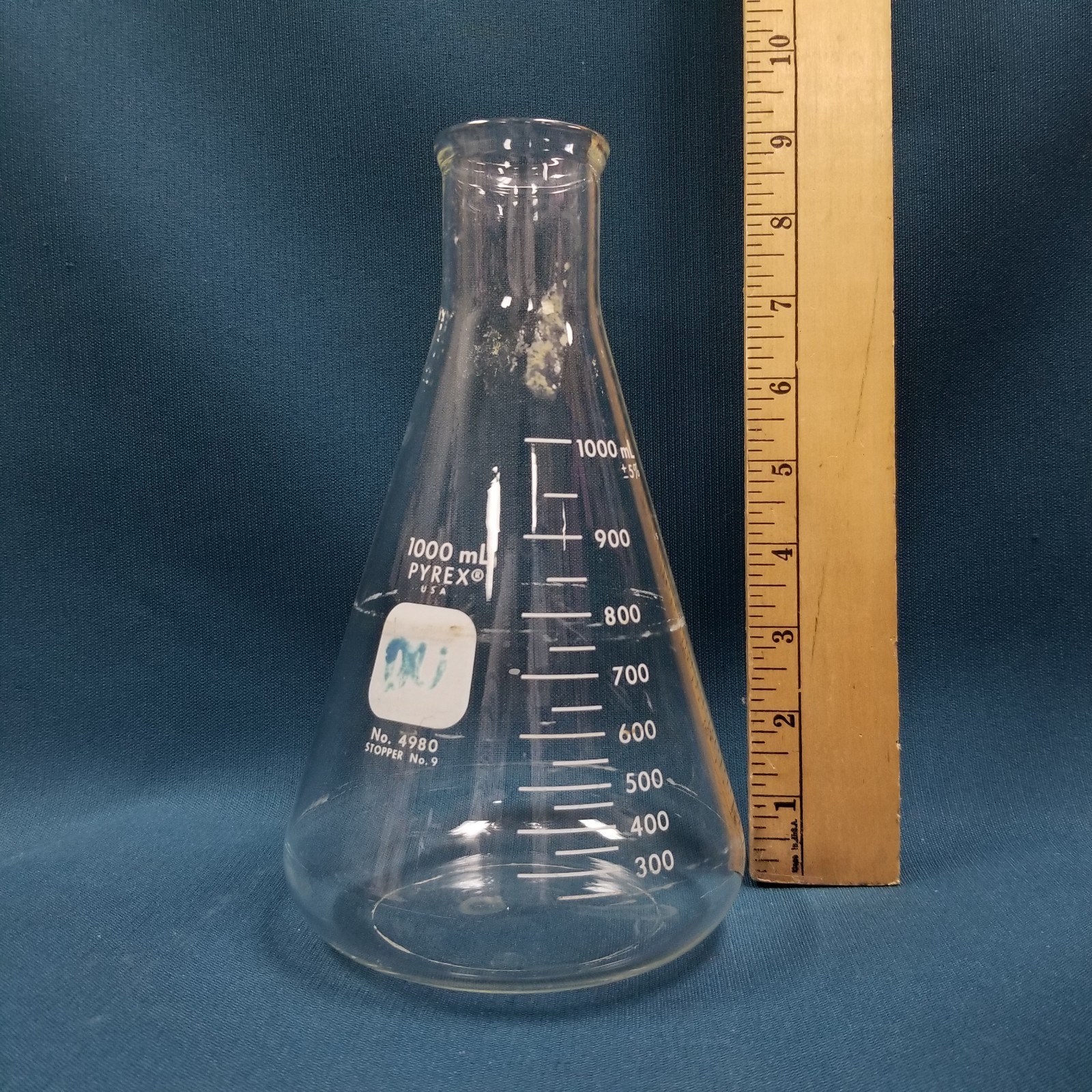 PYREX 1000mL Erlenmeyer Flask #4980 Lab Glass Ware