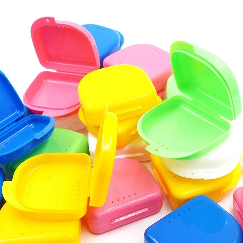 Dental Orthodontic Mouthguard Teeth Container Retainer Case Box Denture Assorted