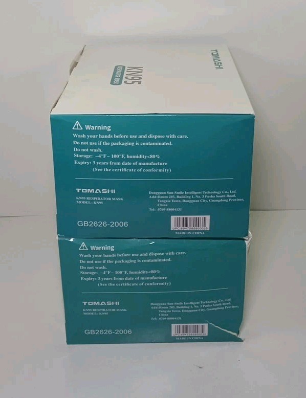 100 Pack KN95 WHITE Face Mask Cover Protection Respirator Masks KN 95 -Brand New