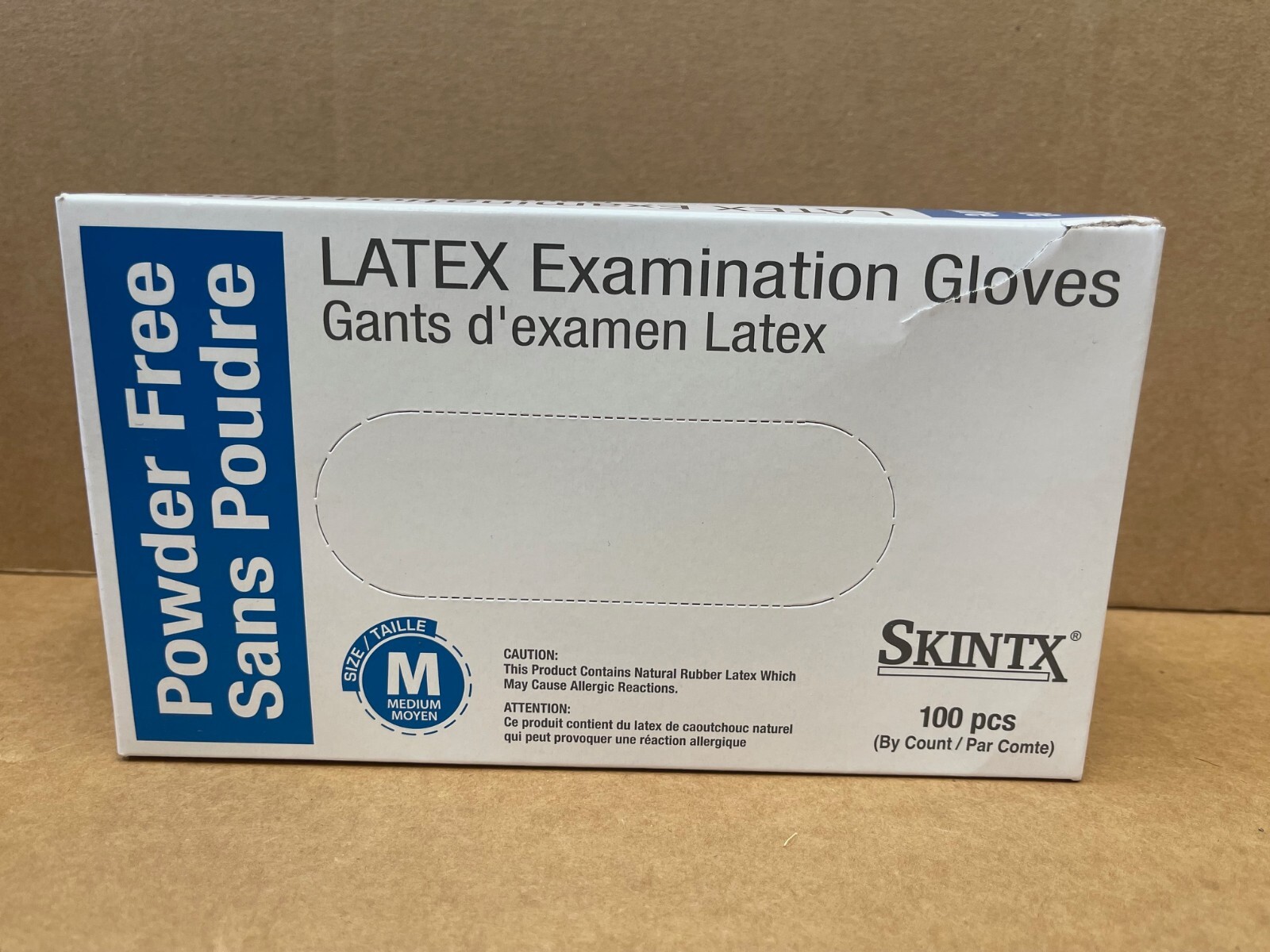 Latex Examination Gloves Powder-Free by SKINTX, 6 mil, 1000 pcs S/M/L/XL