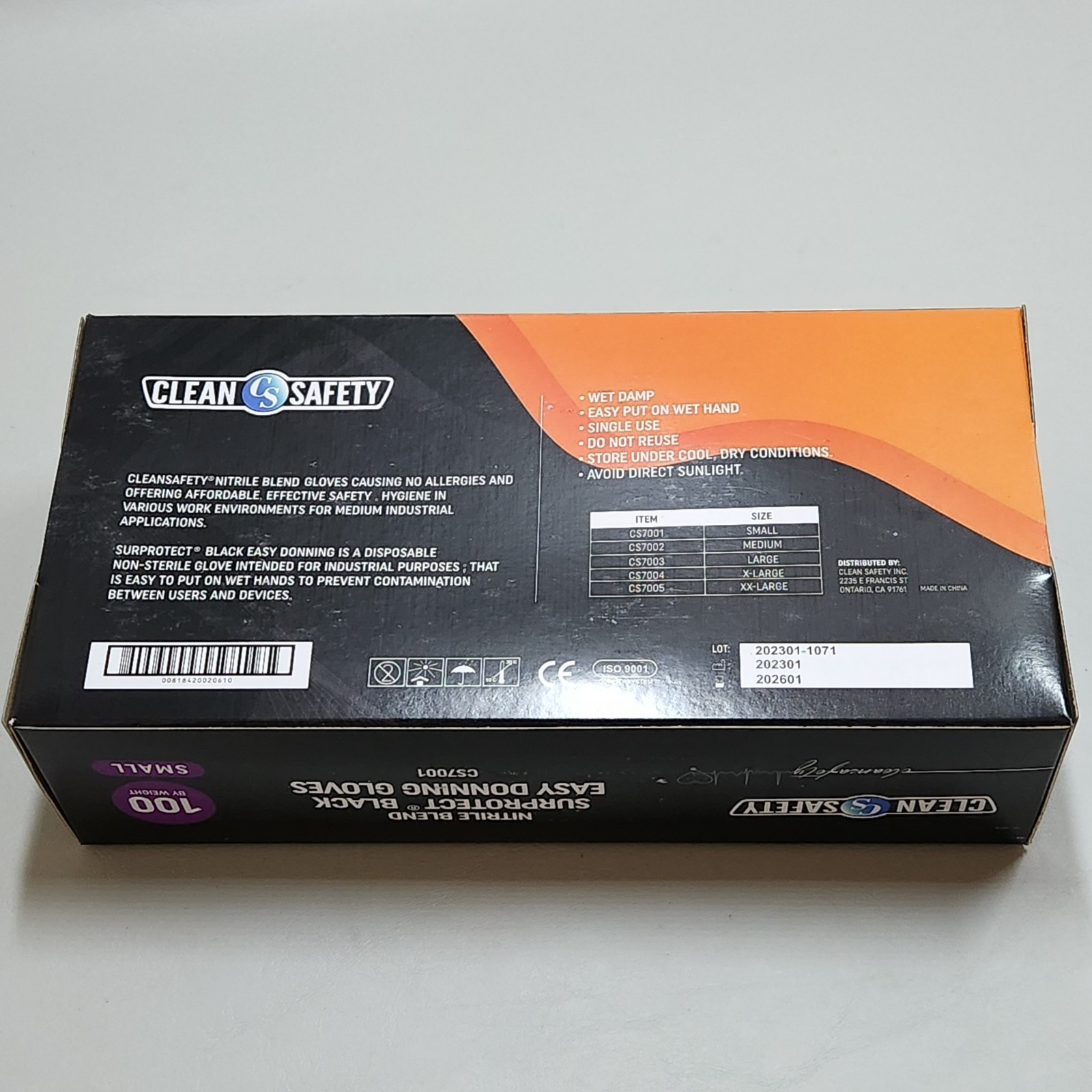 Surprotect Nitrile Blend Black Easy Donning Gloves – 7000 (6 MIL), 2 x 100/box S