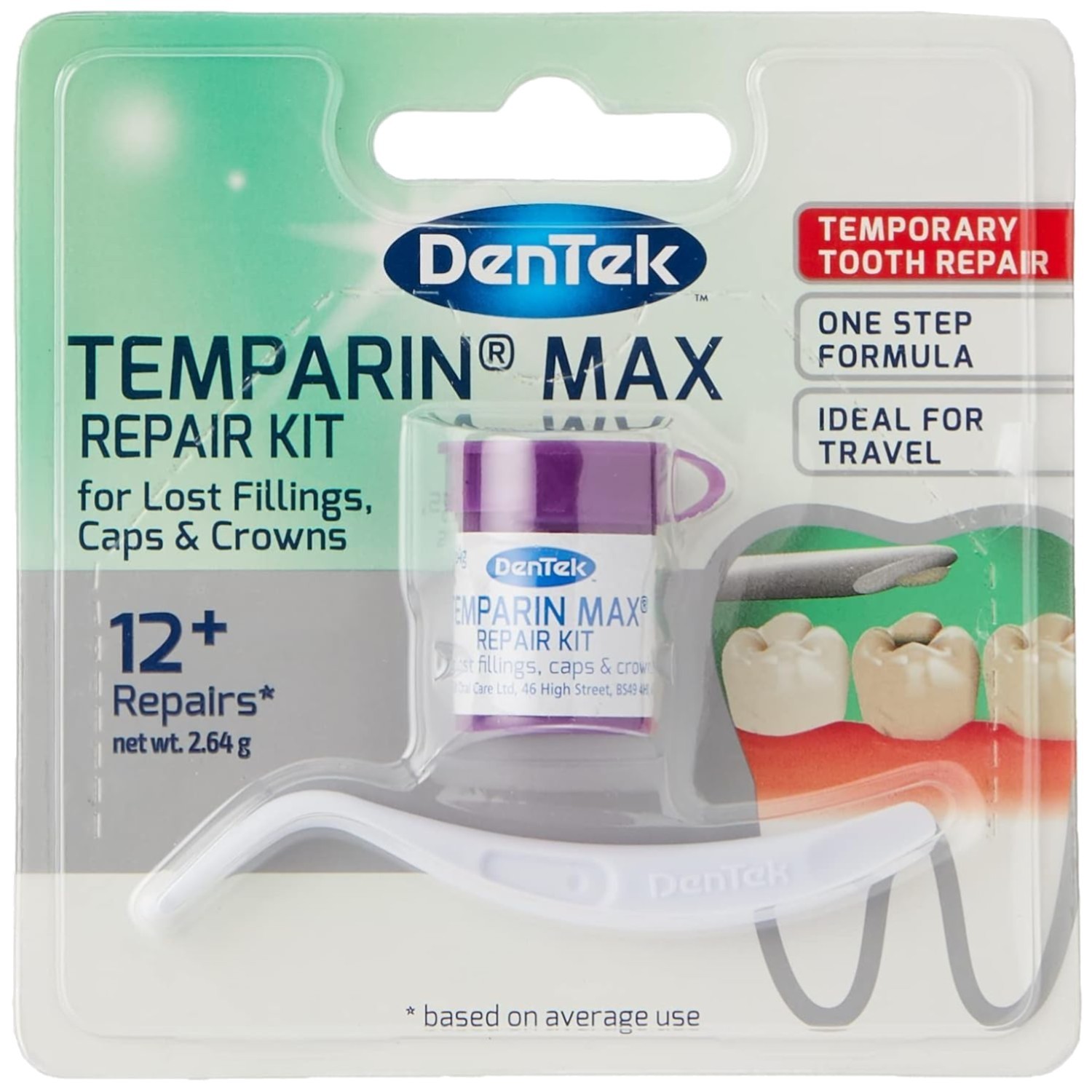 Temparin Filling Material for Temporary Tooth Restoration 1 Pack