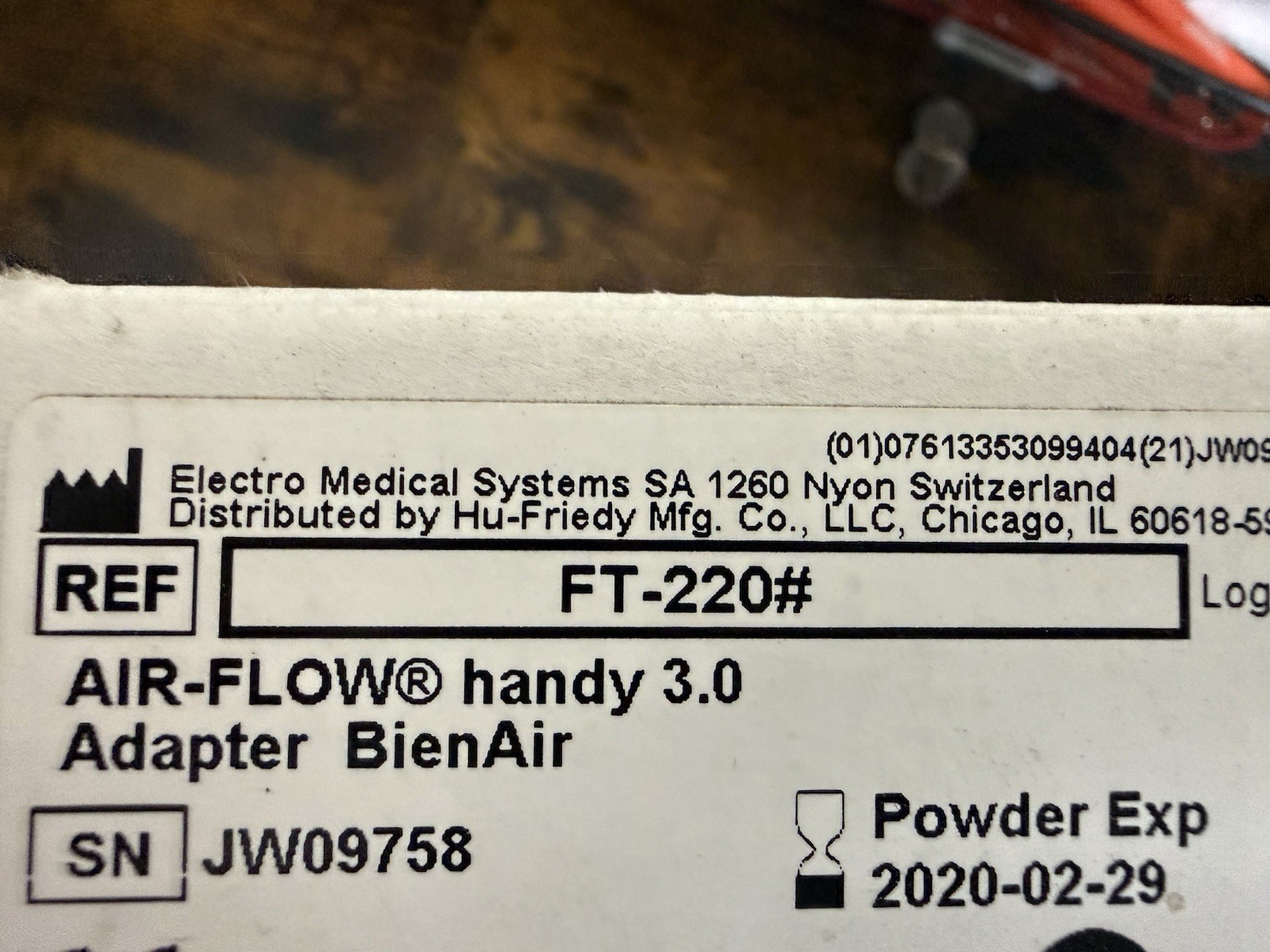 Hu-Friedy EMS Air-Flow Handy 3.0 Adaptor Bien Air Unit
