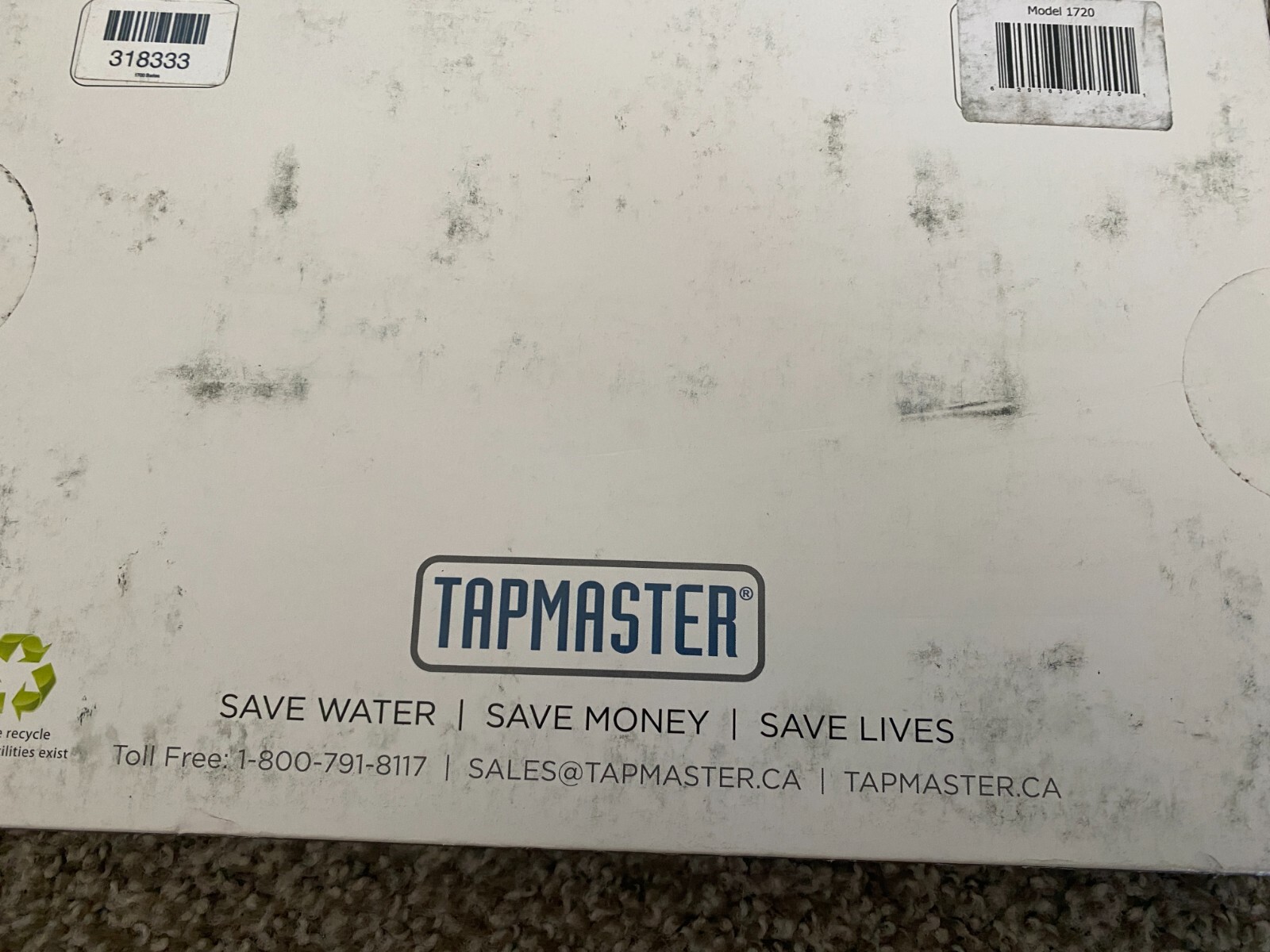 Tapmaster Model # 1720 Standard Cabinet Door Faucet Hands Free Activator NEW