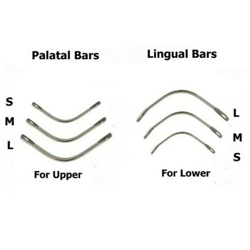 20Pcs/Pack Dental Stainless Steel Teeth Repair Palatal Bars/Lingual Bars S/M/L