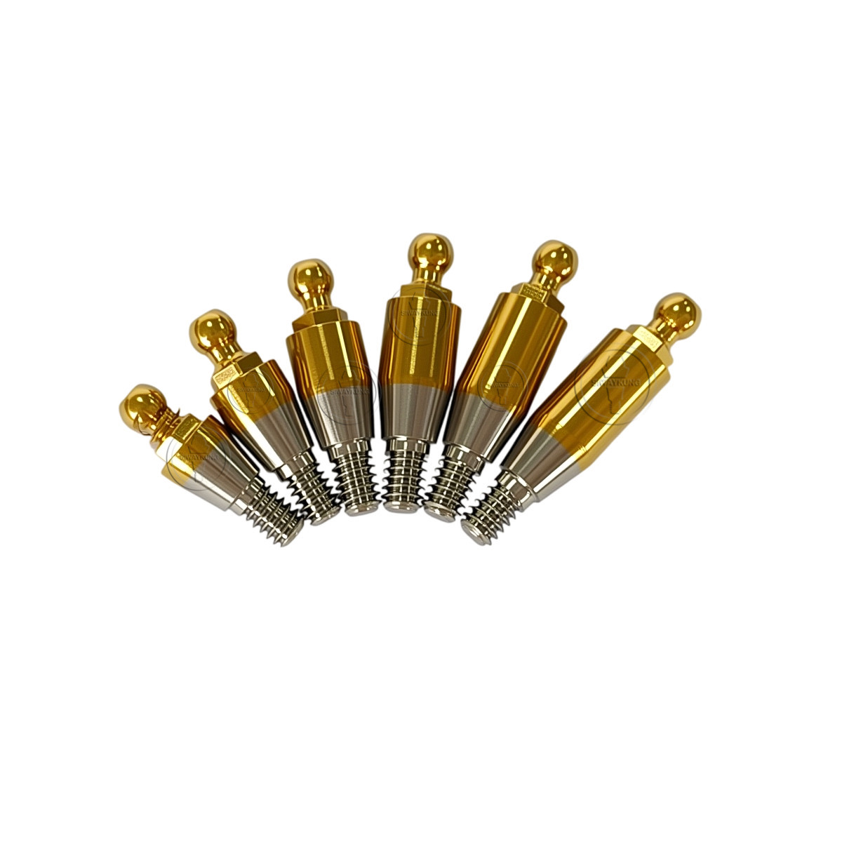 5 pcs Ball attachment abutment straight O-ring system for Hiossen Osstem M R