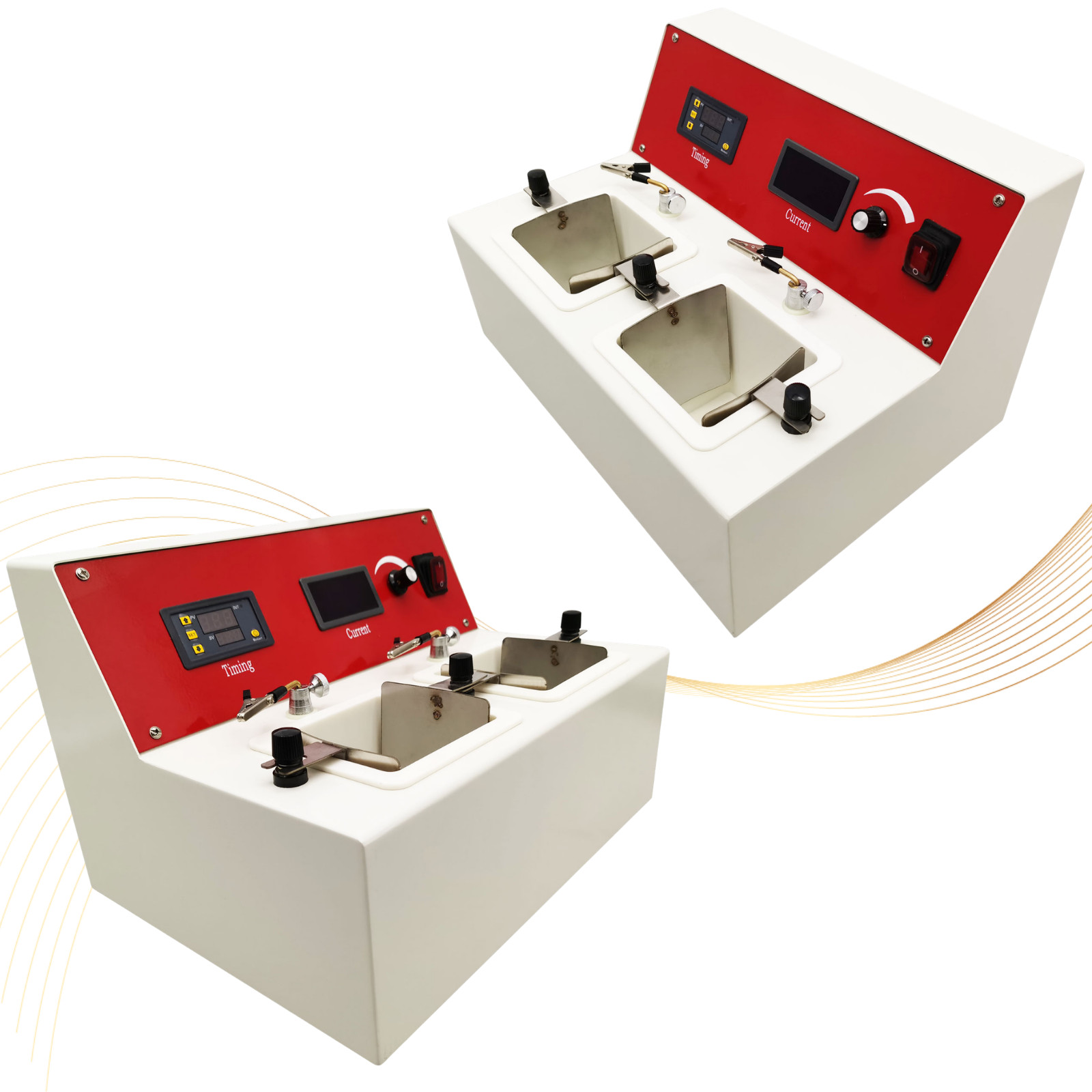 110V Dental Double Slot Electrolytic Polisher Denture Alloy Casting Machine