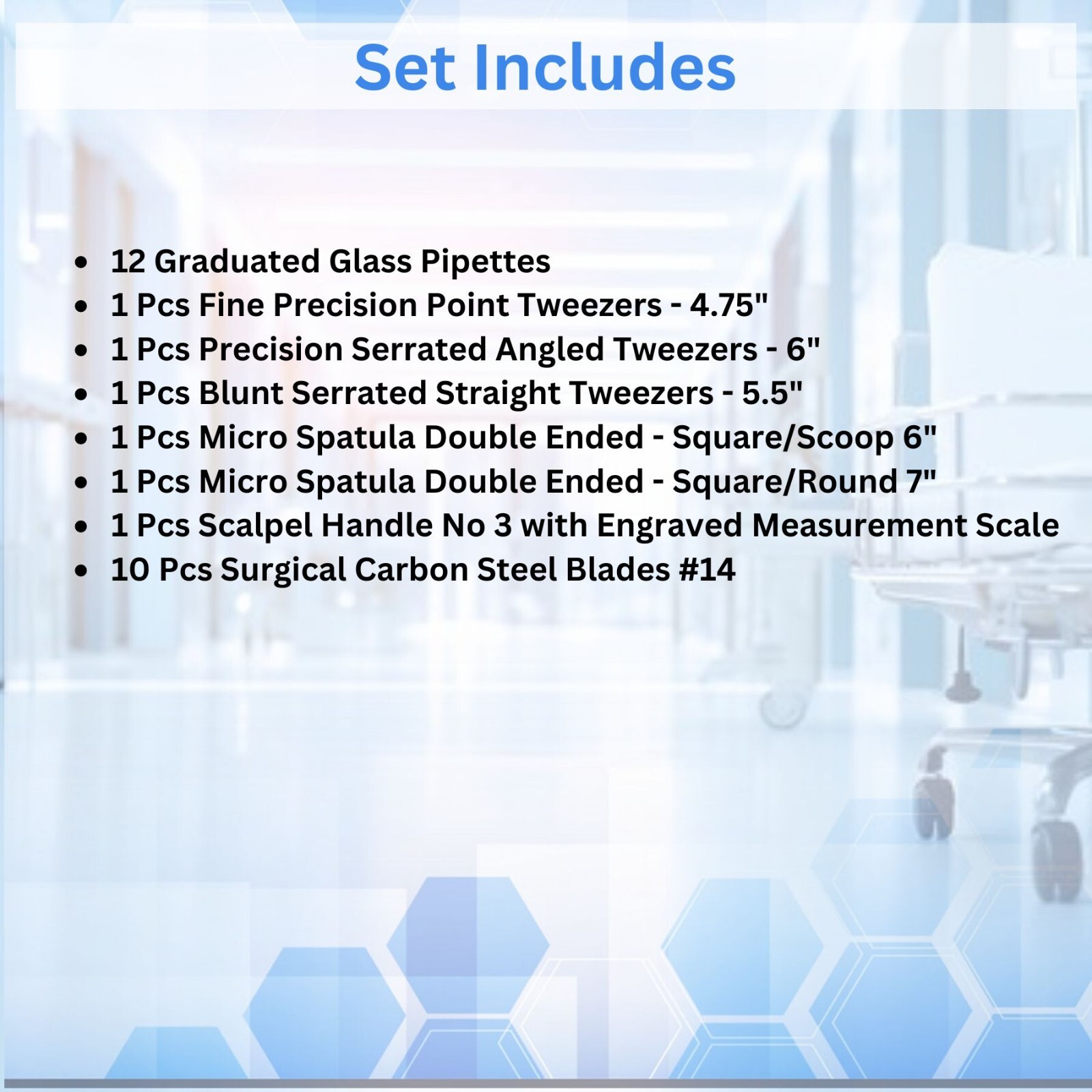 28pc Pharmacy Medical Lab Spatulas & Pipettes Science Chem Lab Kit For Students