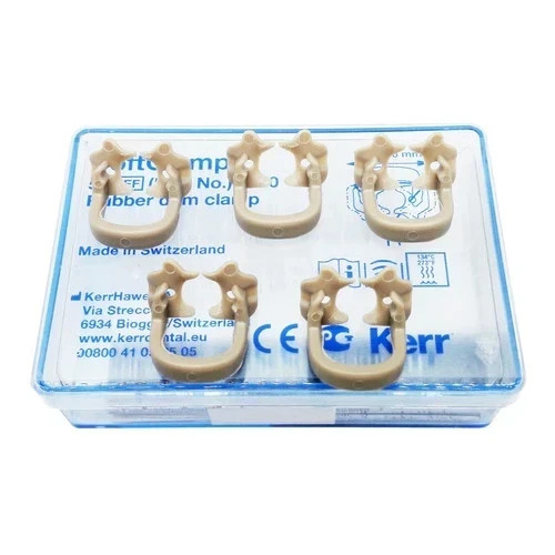 Kerr SoftClamp Universal Rubber Dam Clamp 5/box ORIGINAL Made in Switzerland