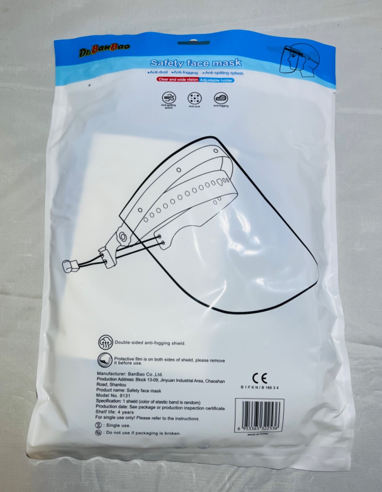 10 Full Safety Face Shield Flip-Up Anti-Splash Protection Washable Mask Medical