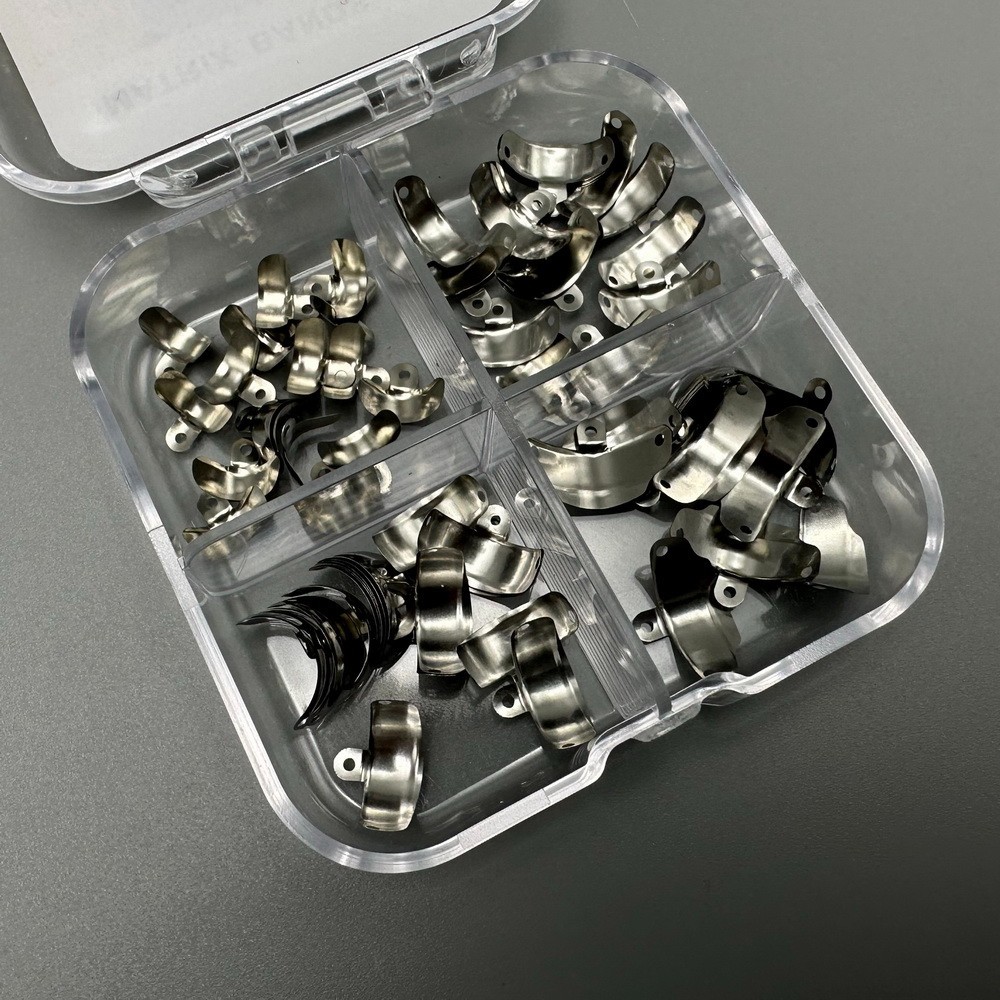 Dental Matrix Bands Ring Sectional Matrice M4 Matrix 50pcs Matrices Bands Plier