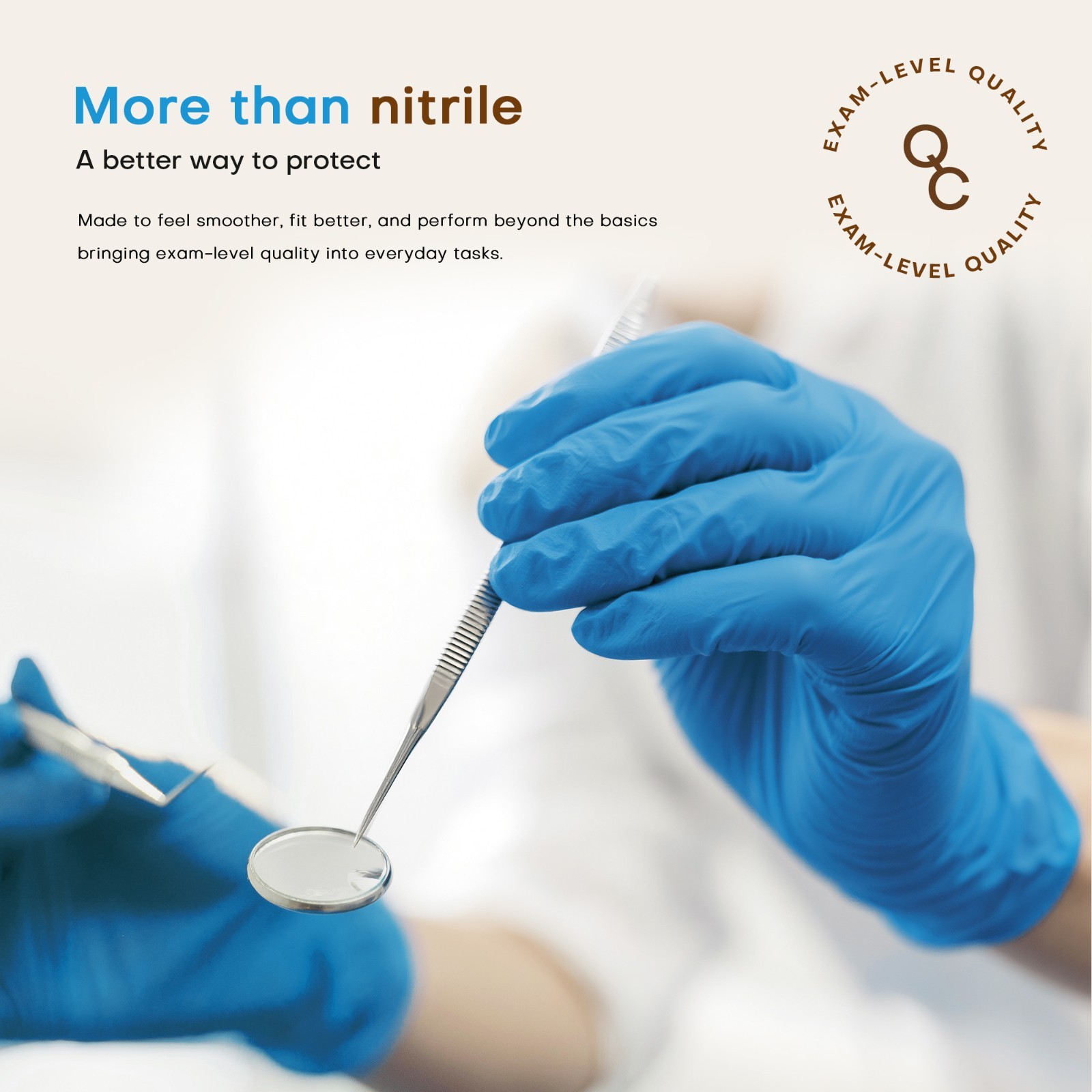Medical Nitrile Exam Gloves Blue 100 PCs Powder-Free Food-Safe Disposable Glove