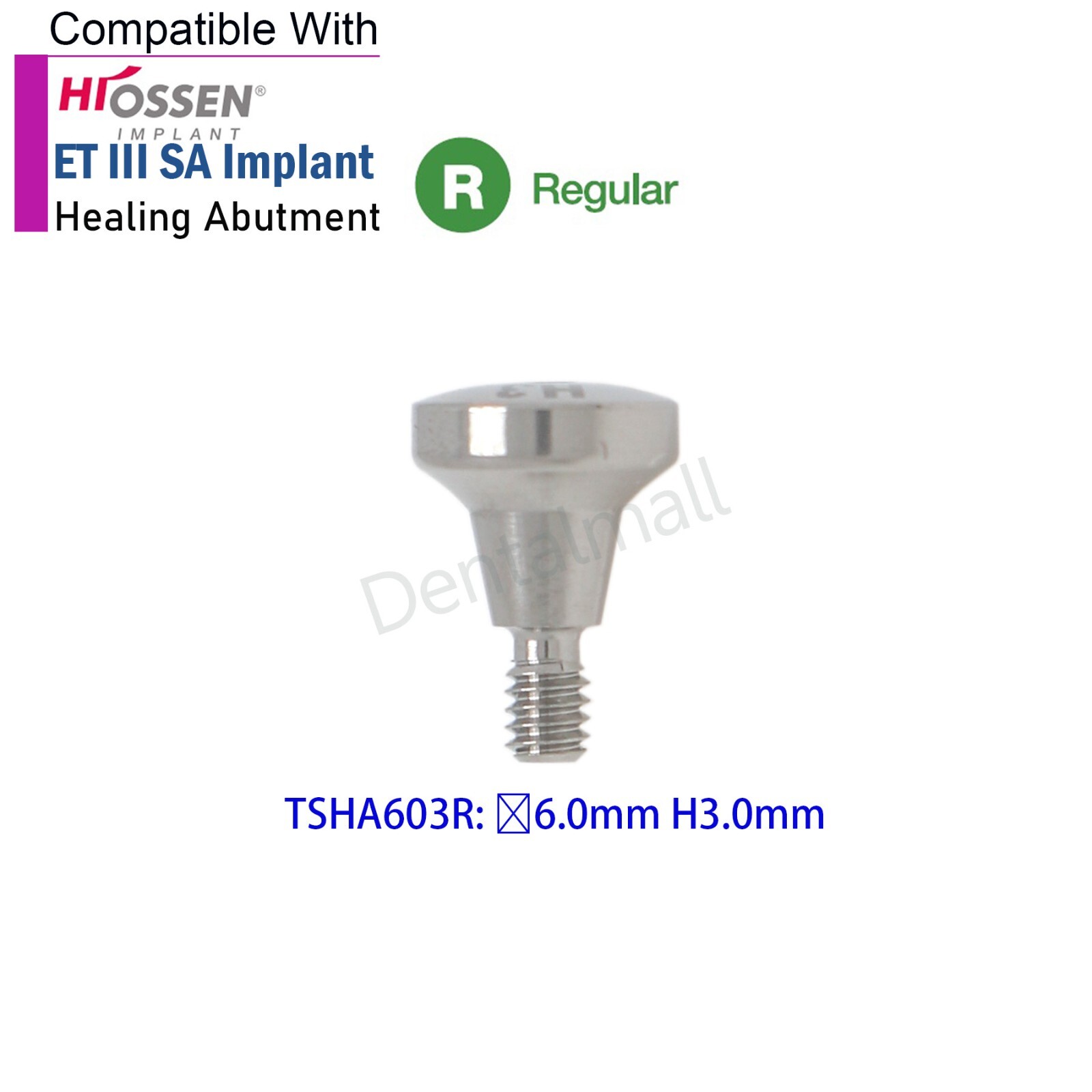 Dental Healing Abutment Cover Screw Regular Platform Fits Osstem Hiossen
