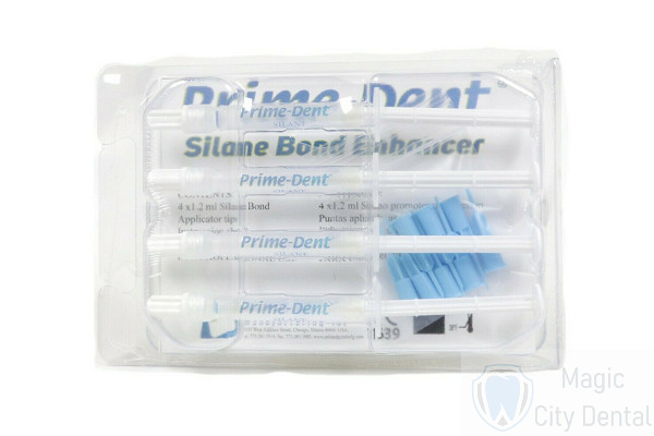 Prime-Dent Dental Silane Bond Enhancer 4 Syringe Kit with Tips 008-SBE