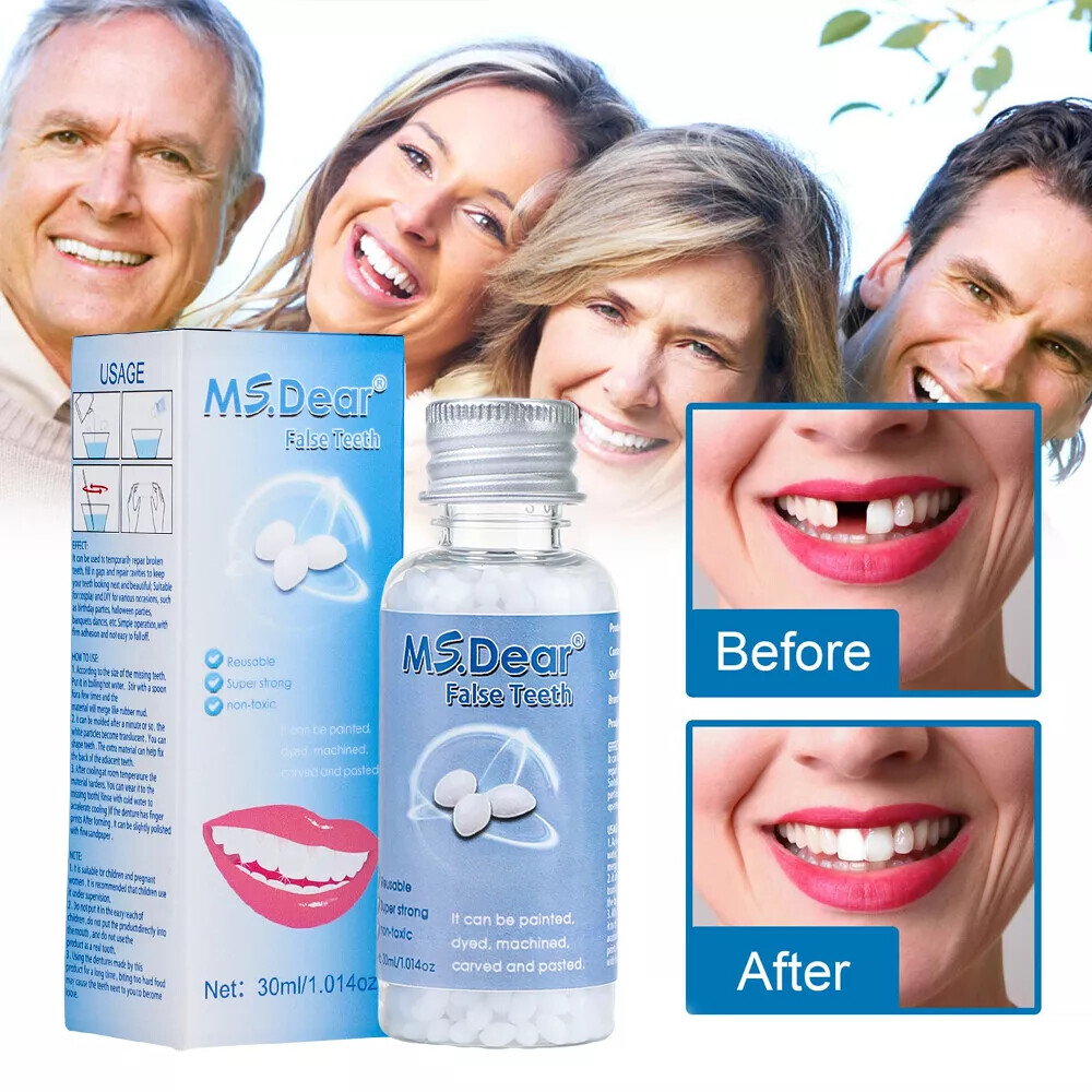 Resin False Teeth Solid Glue Temporary Tooth Repair Moldable Teeth Gap Denture