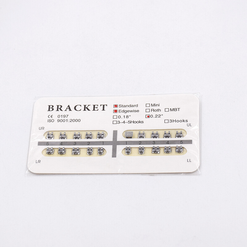 20 Pcs/Pack Dental Orthodontic Ultrathin Metal Bracket Braces Mini/Standard