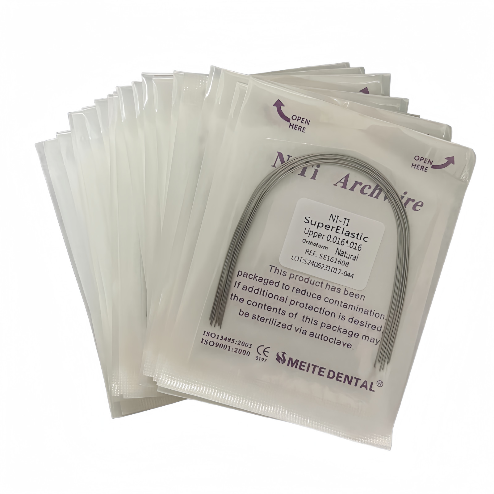 100PCS Dental Orthodontic Niti Arch Wire Natural Form Arches Round Rectangular