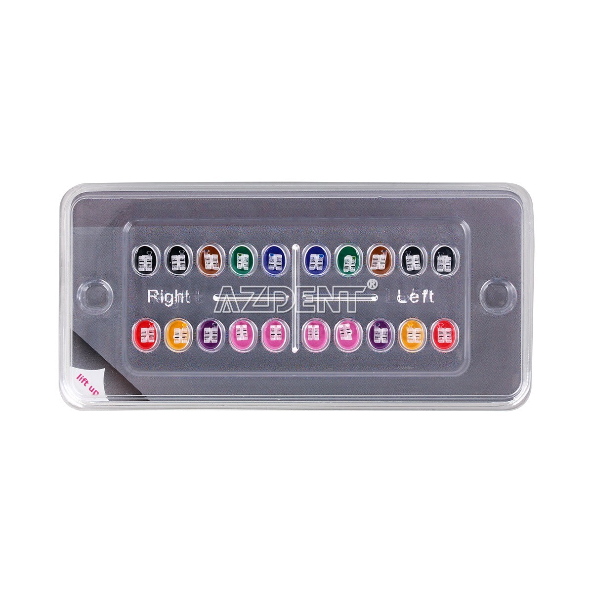 Dental Ortho Monocrystalline Sapphire Braces Ceramic Brackets MBT .022 Hooks 345