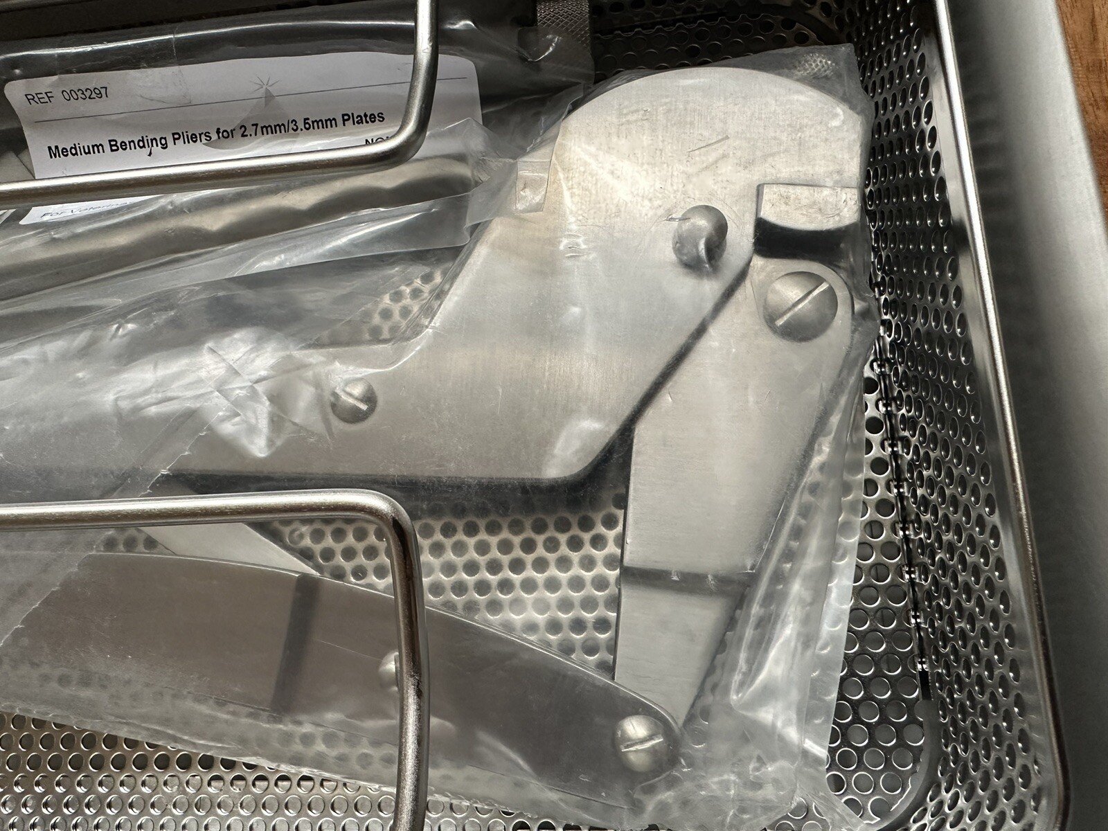 Everost Medium and Large Bending Pliers in V. Mueller CD0-4C Sterilization Case