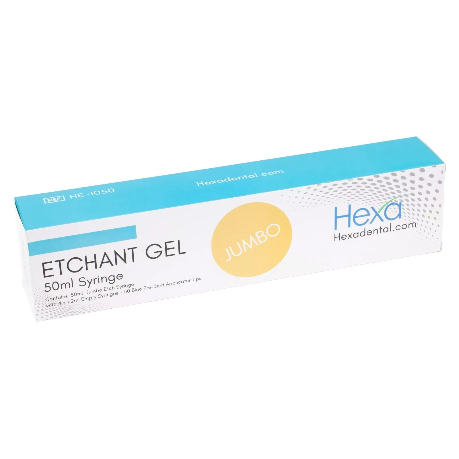 HEXA Dental BLUE ETCHING GEL 50 mL + 4 Empty Syringes + 50 Tips