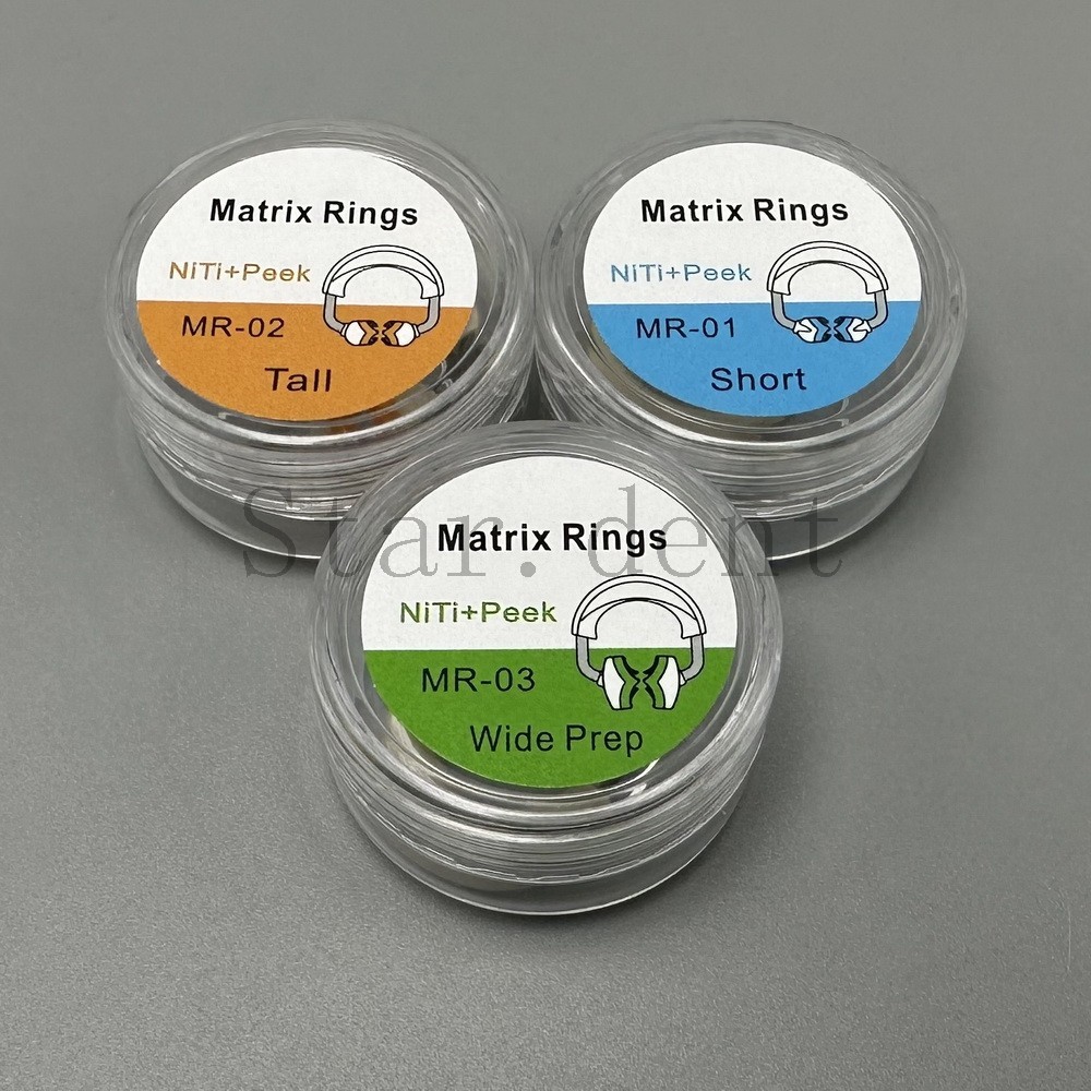 Dental Sectional Matrix System Nickel Titanium Alloy Matrices Clip Ring Band
