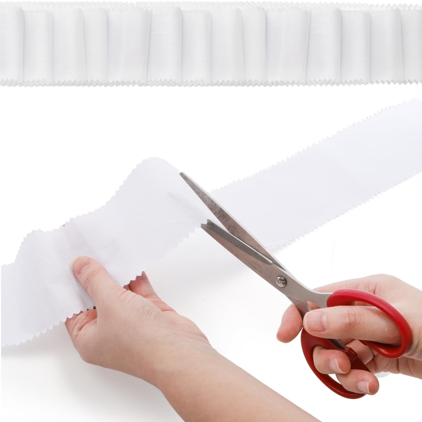 50 Pieces Jelly Fabric Strips Roll for Quilting, 43 x 2.4 Inch White Cotton Patc