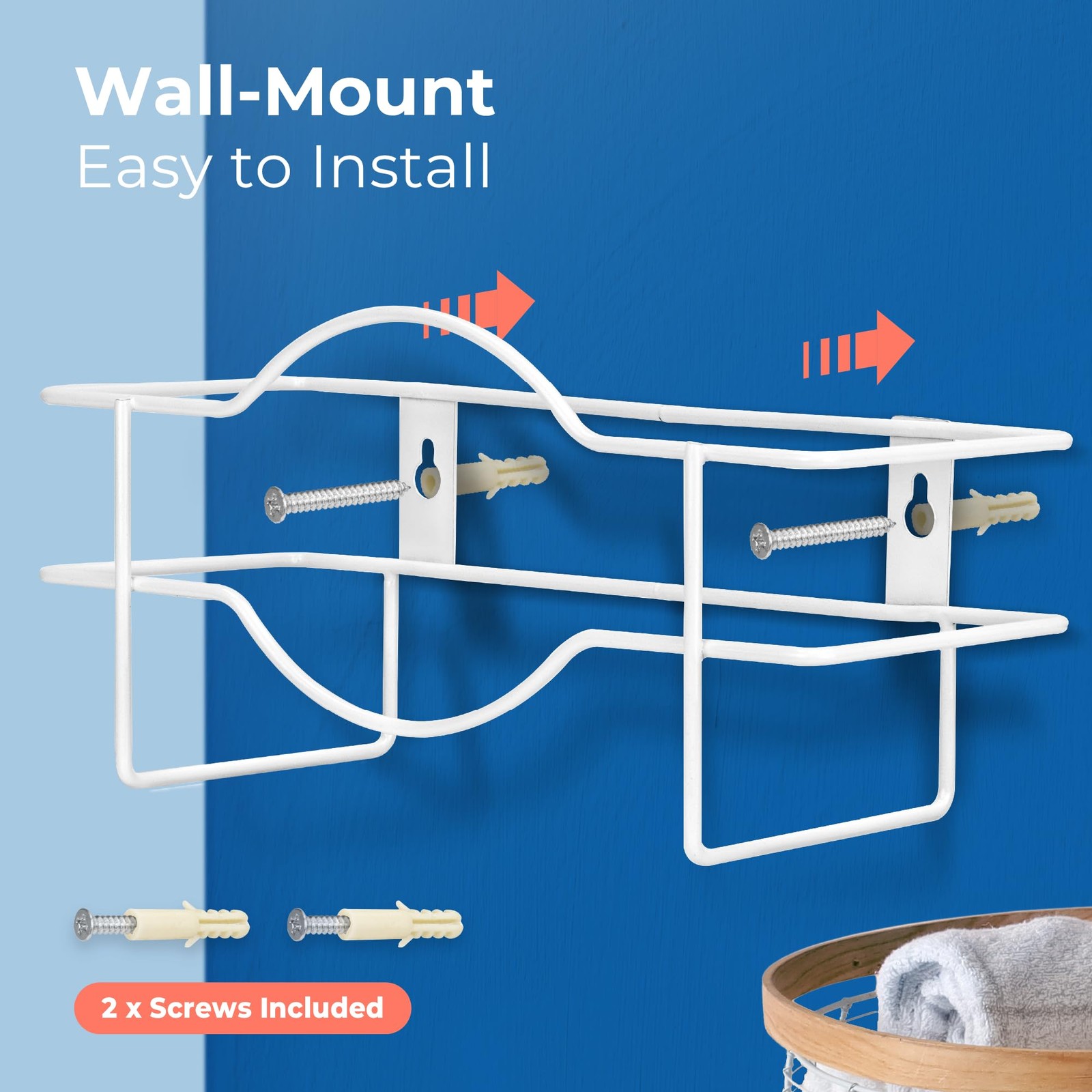 Single Wall Mount Glove Tissue Dispenser, Wire Rack Disposable Gloves Napkin Box