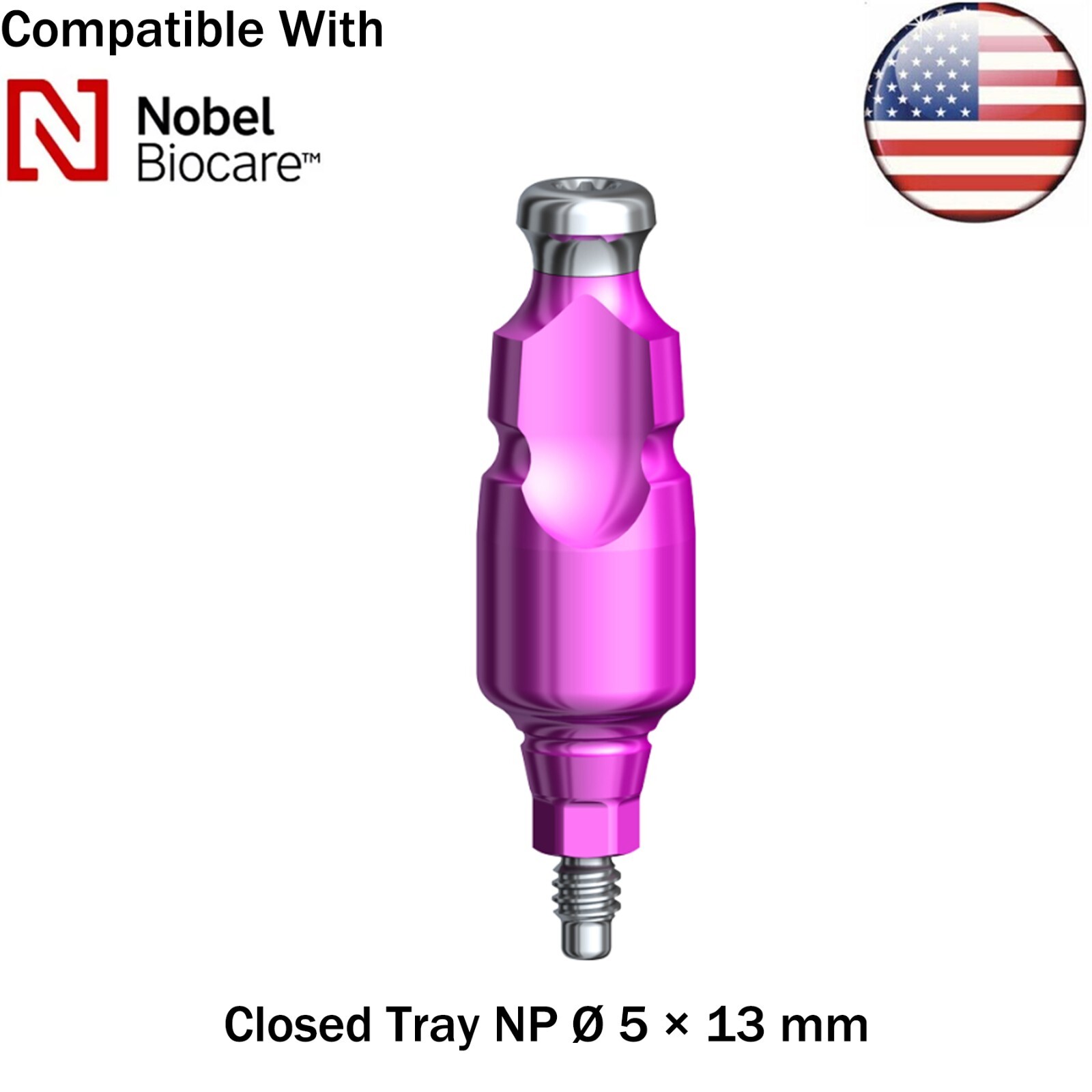 US Dental fits Nobel Biocare Active Impression Transfer Coping Close Tray NP/RP