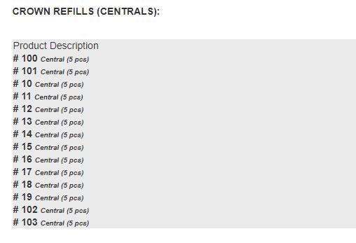 Temporary Poly carbonate Dental Crowns 5/Pk All Sizes Available